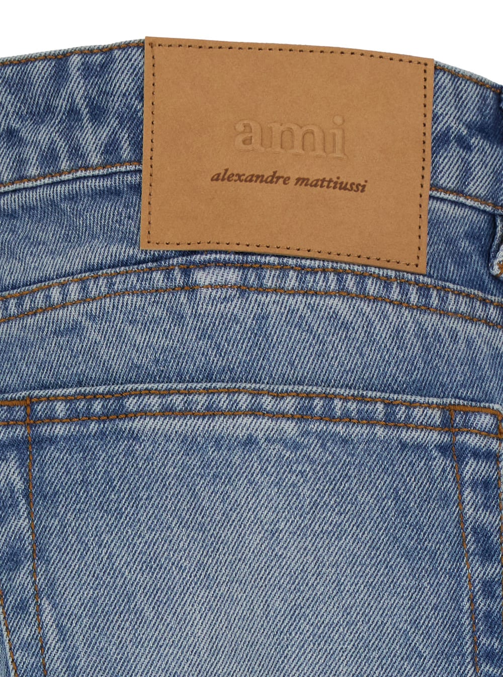 Ami Alexandre Mattiussi Ami Alexandre Matiussi Loose Jeans With Straight Cut In Blu