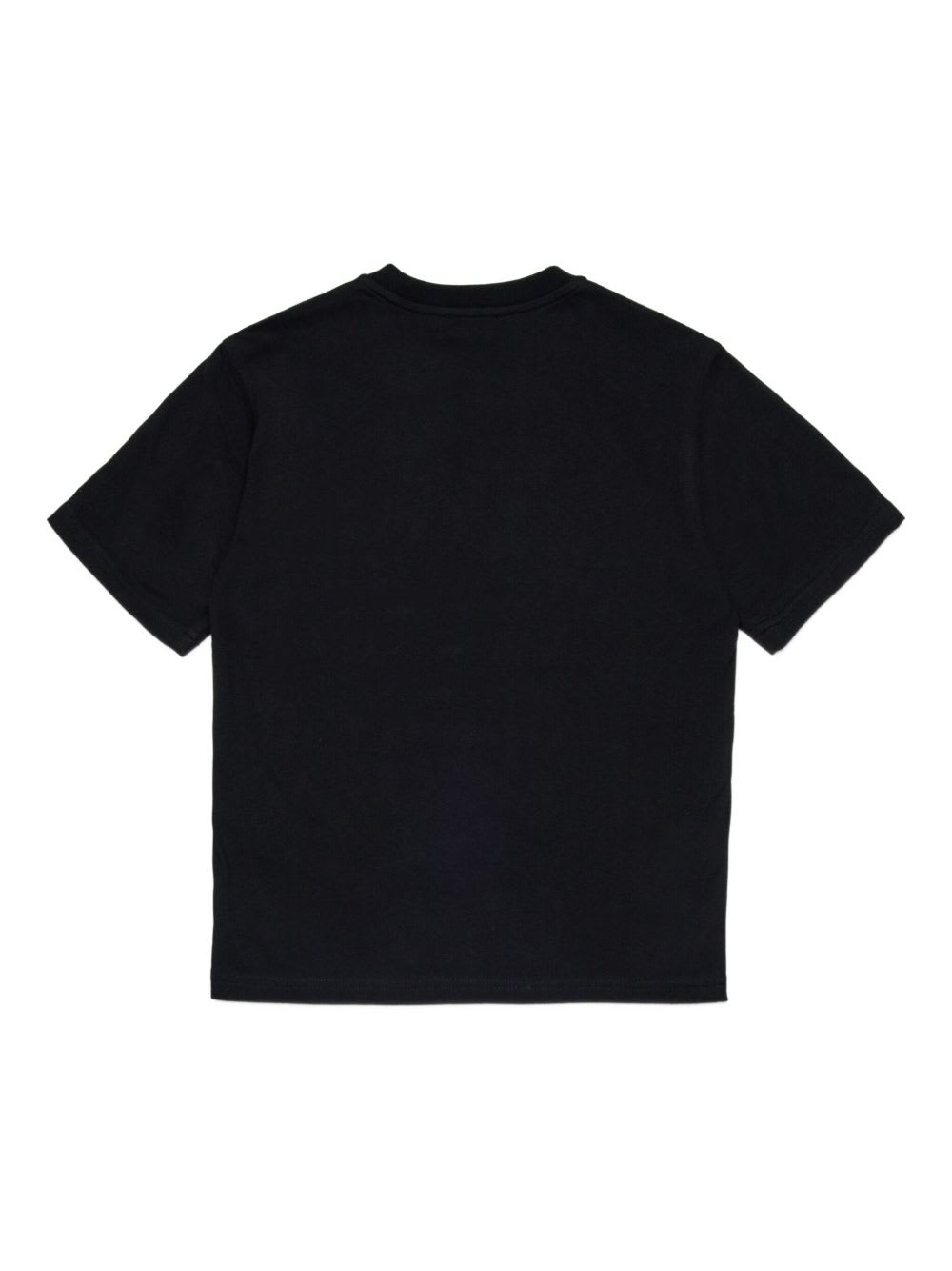 Diesel T-shirt In Misto Cotone Con Logo Glowing Oval D In Black