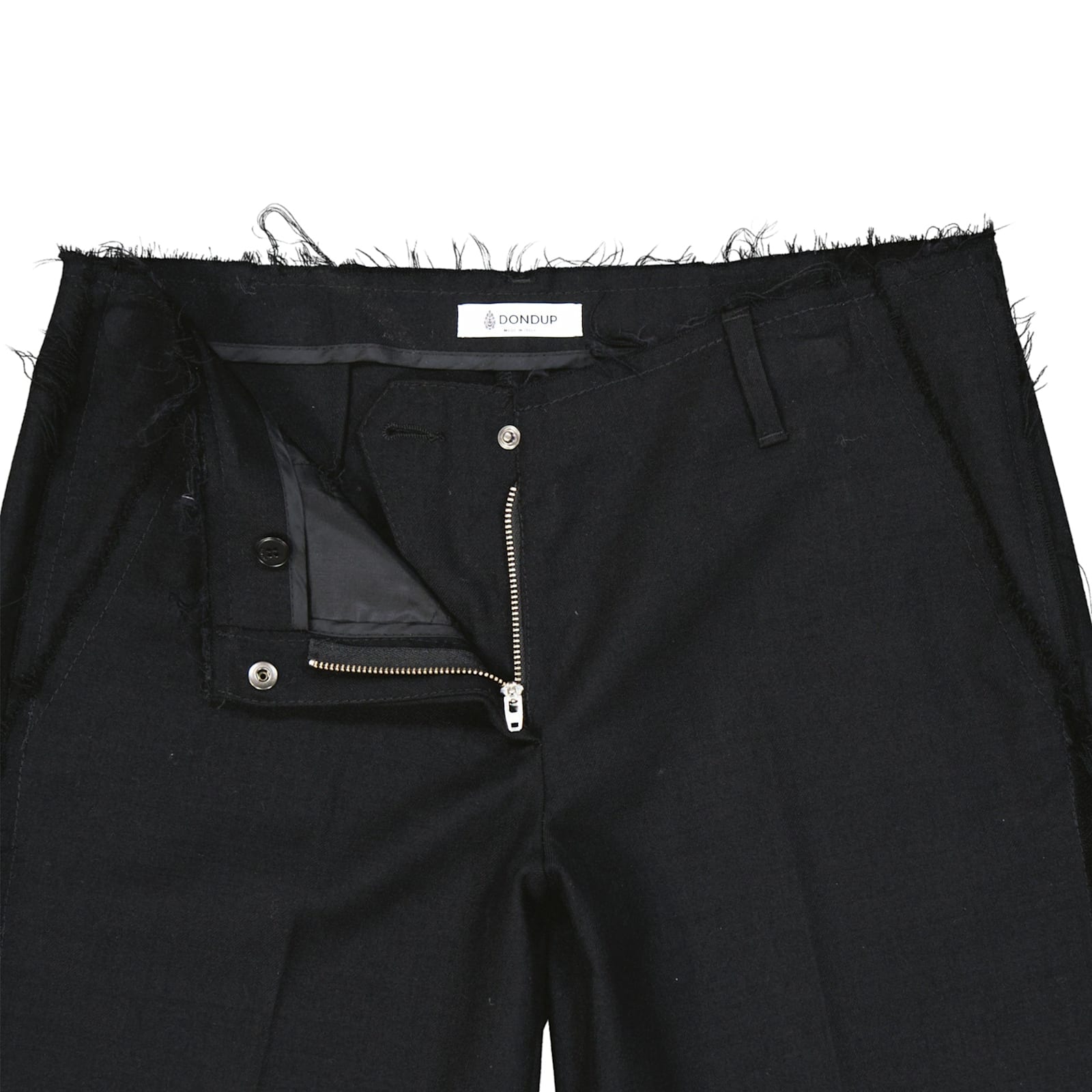 Shop Dondup Virgin Wool Shorts In Black