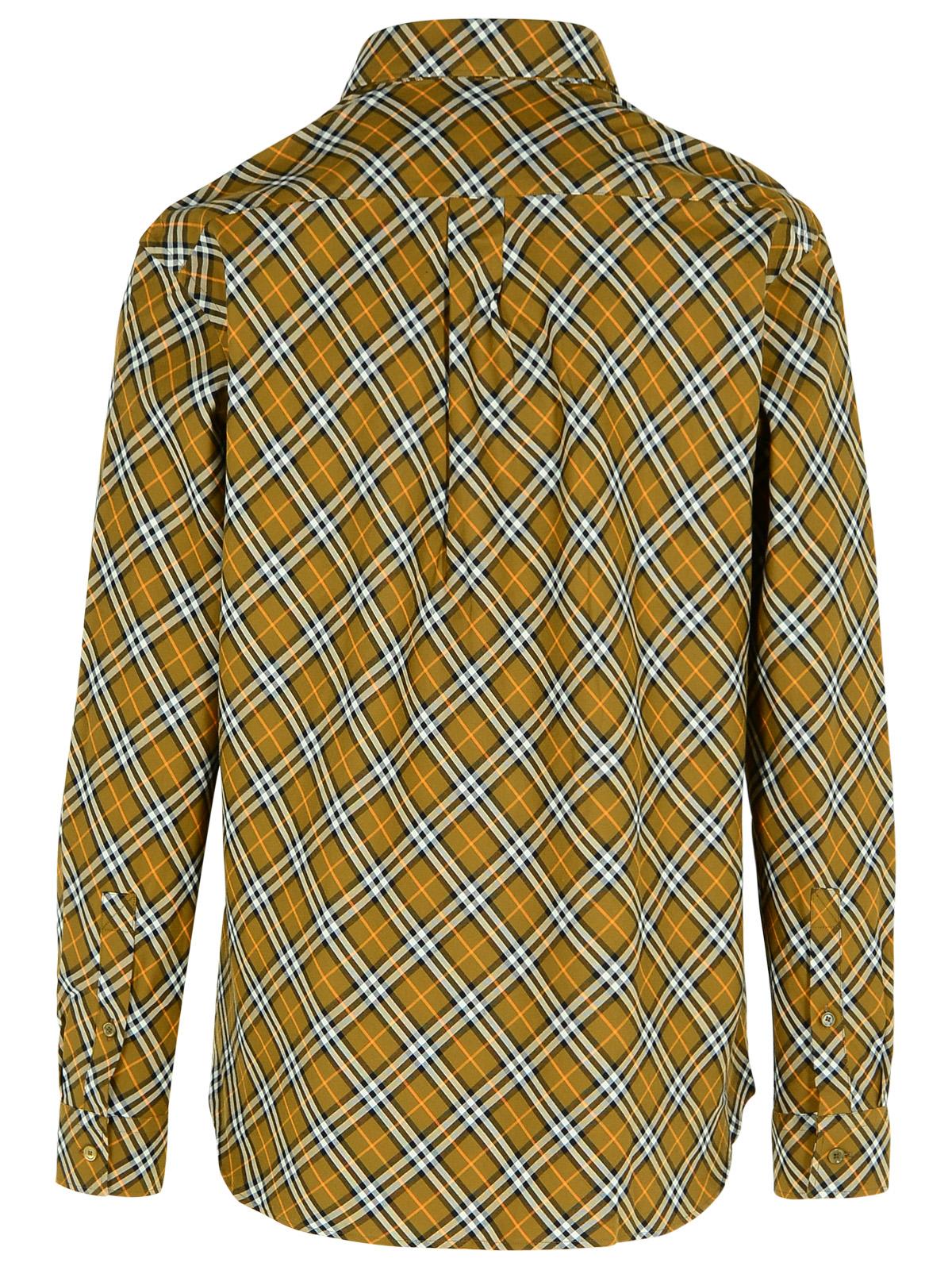 Shop Burberry Beige Cotton Shirt In Green