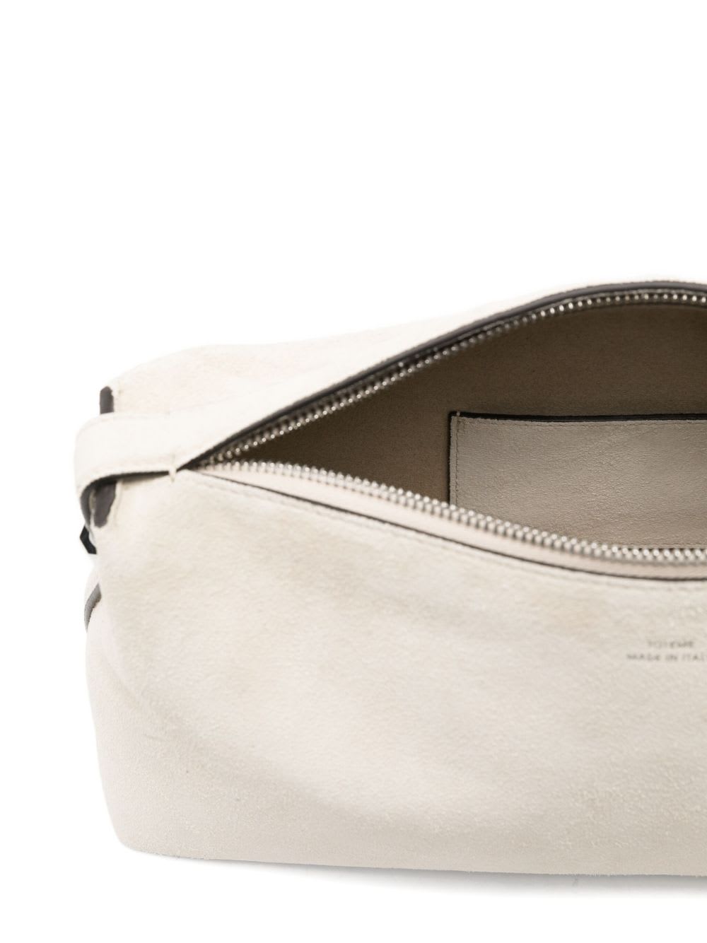 Totême Toteme Suede Leather Clutch In White