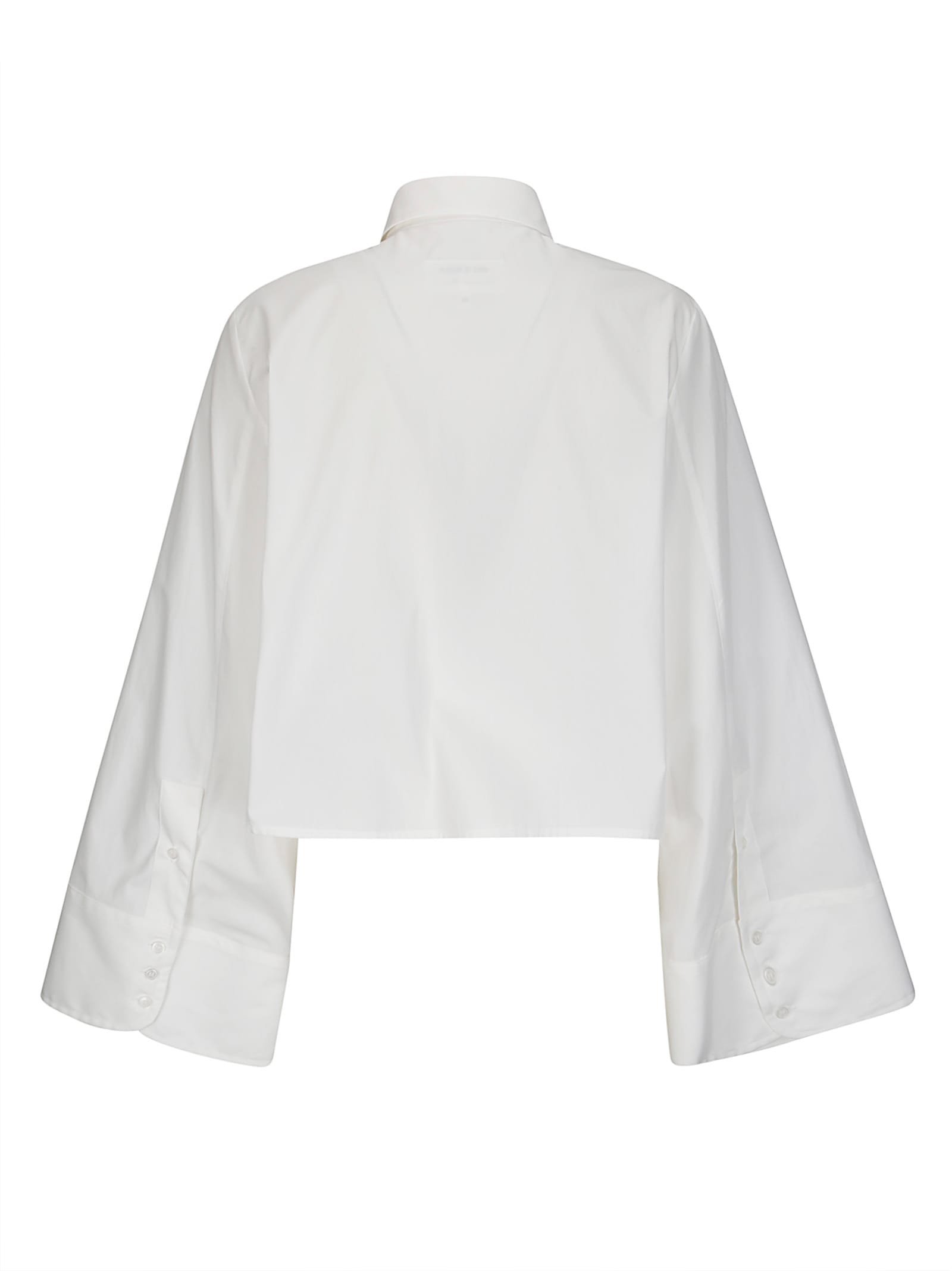 Mm6 Maison Margiela Mm6 By Maison Margiela Cropped Cotton Shirt With Front Button Closure