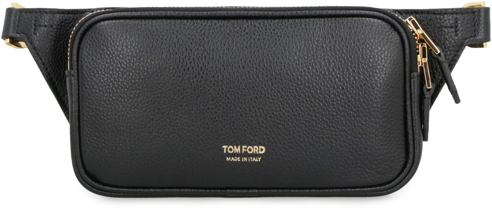 Shop Tom Ford Leather Belt Bag In Black