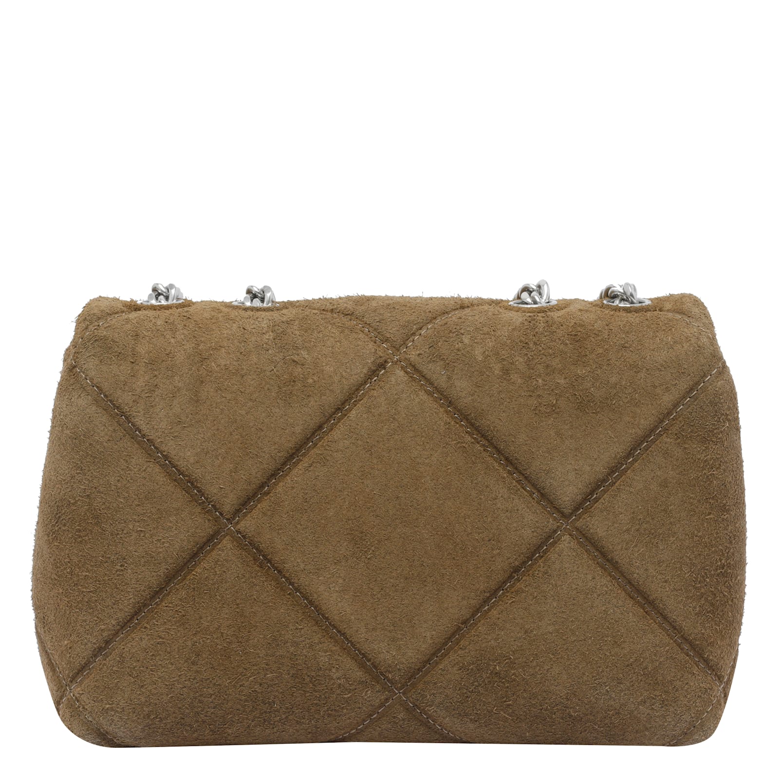 Tory Burch Small Kira Diamond Quilted Convertible Suede Shoulder Bag In Green