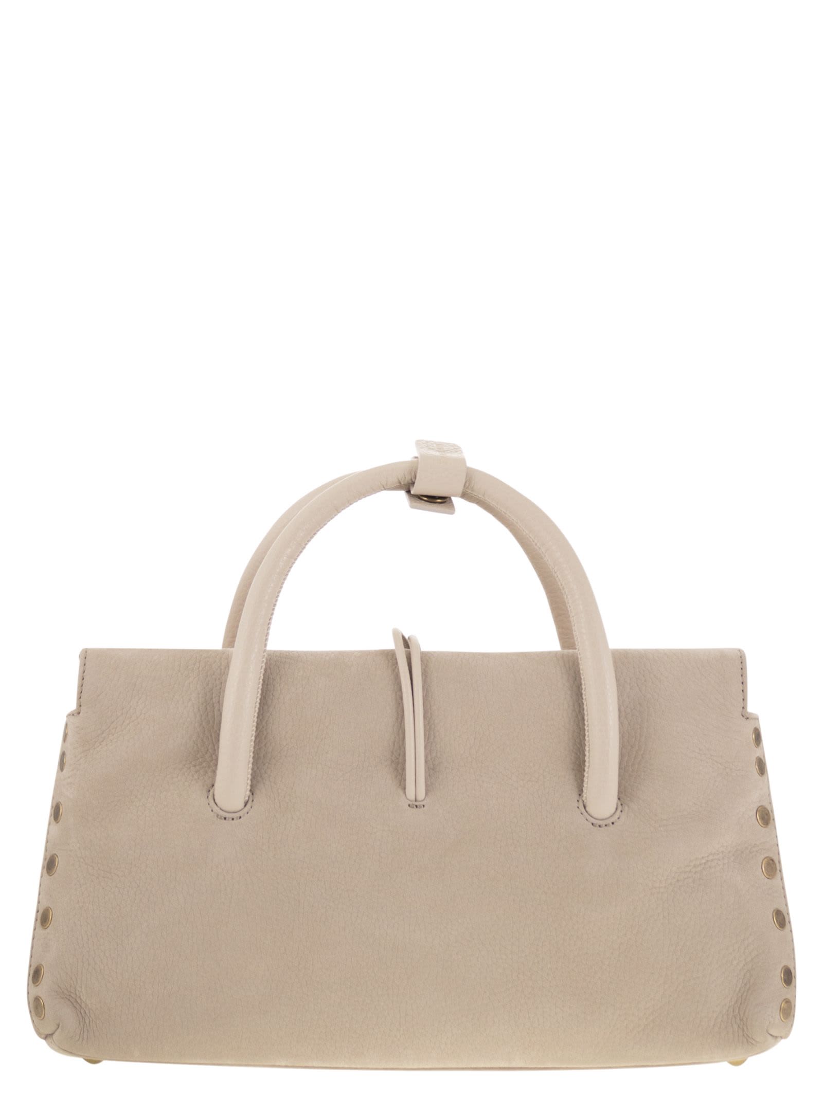 Zanellato Dotta Centauro Small Tote Bag In Leather In Sand