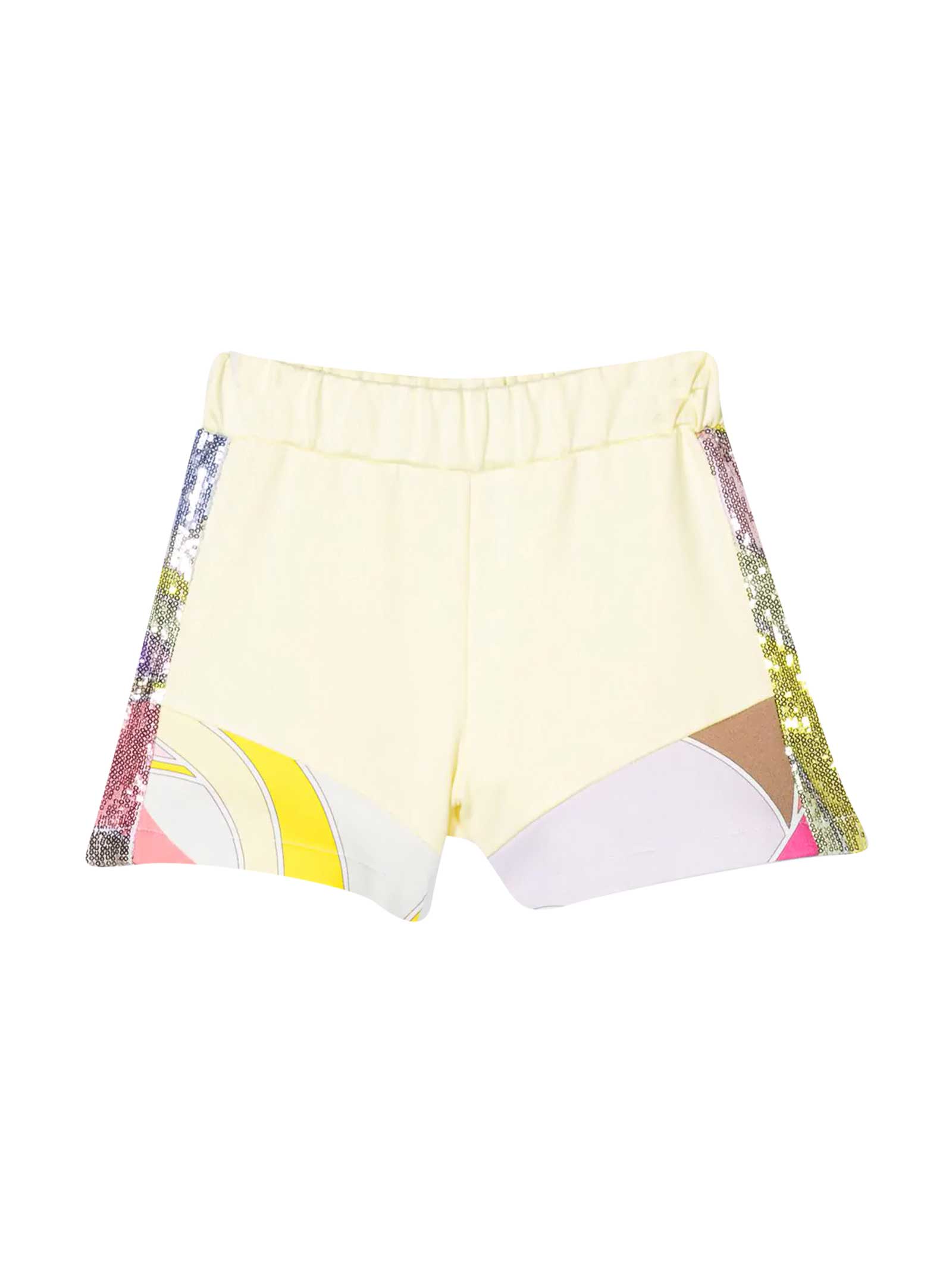 Emilio Pucci Kids' Colored Shorts In Giallo/multicolor