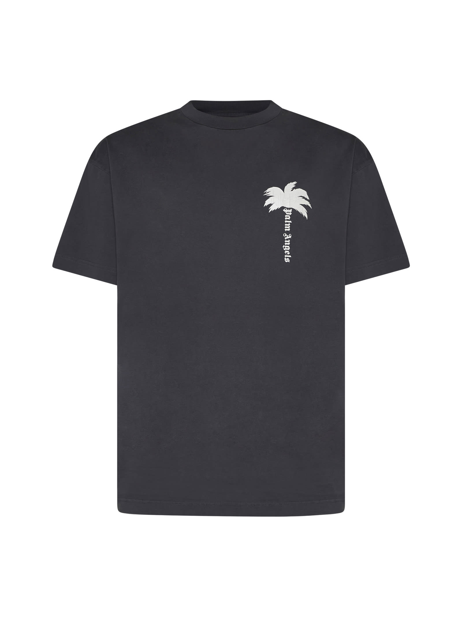 Shop Palm Angels T-shirt In Dark Grey Off White