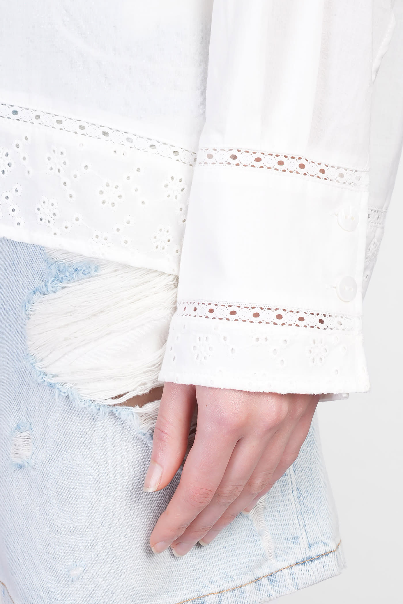 Shop Iro Imai Shirt In White Cotton