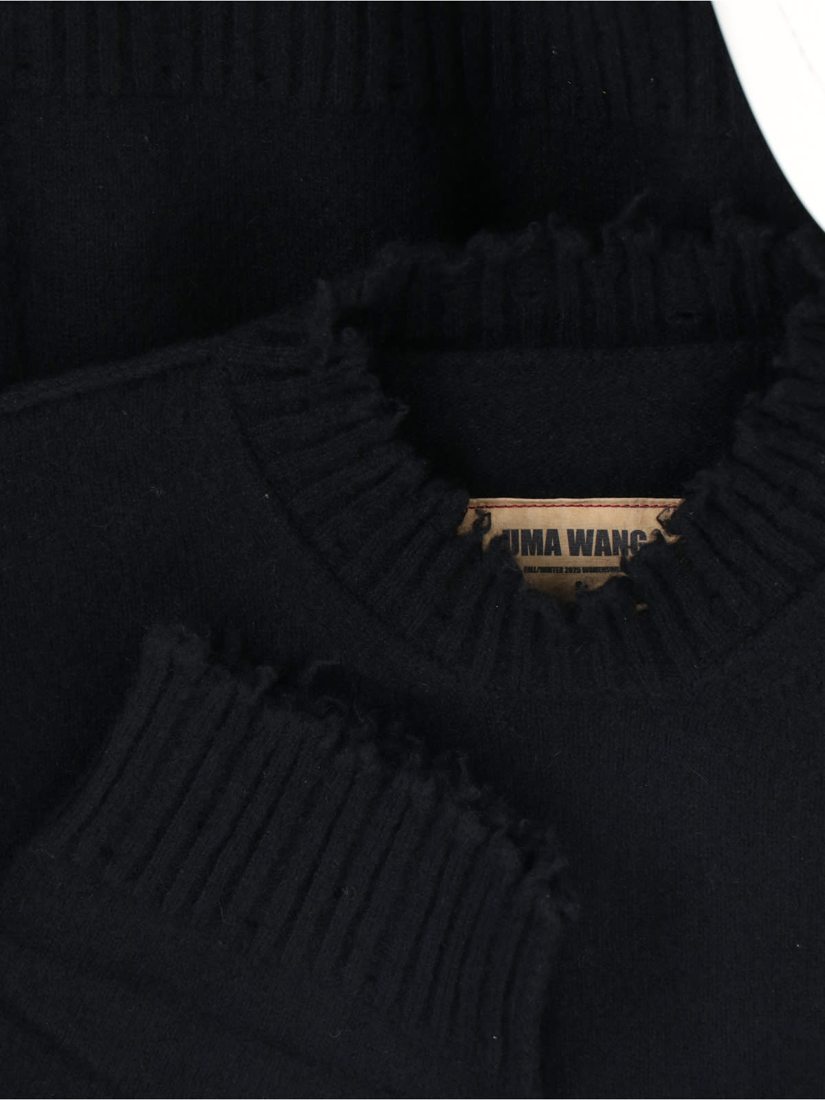 Uma Wang Round Neck Sweater In Black