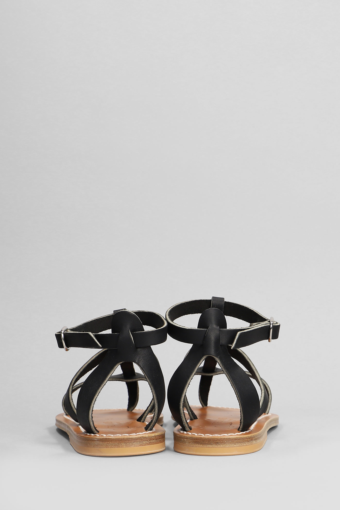 Shop Kjacques Antioche F Flats In Black Leather