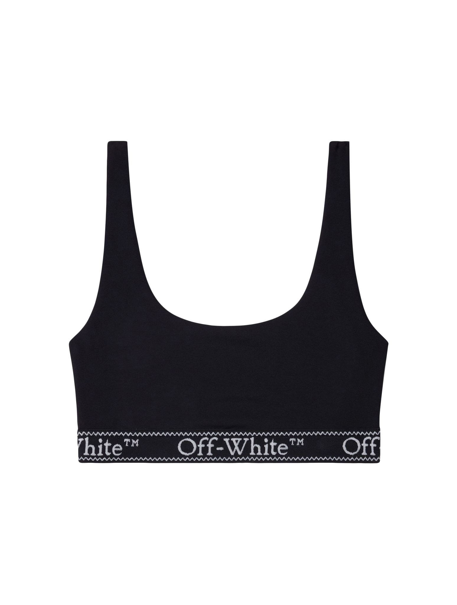 Shop Off-white Logoband Bra Black White