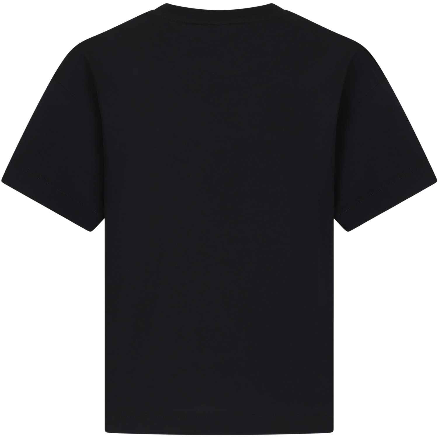 Shop Fendi Black T-shirt For Kids With Logo