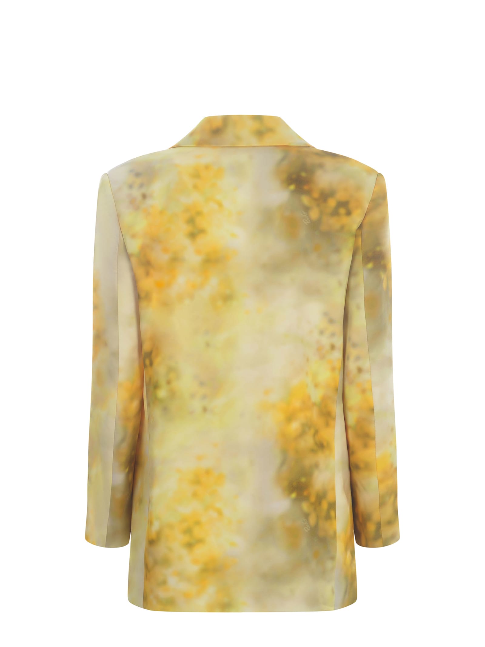 Shop Pinko Blazer  Esagerata Shaded Flower In Yellow