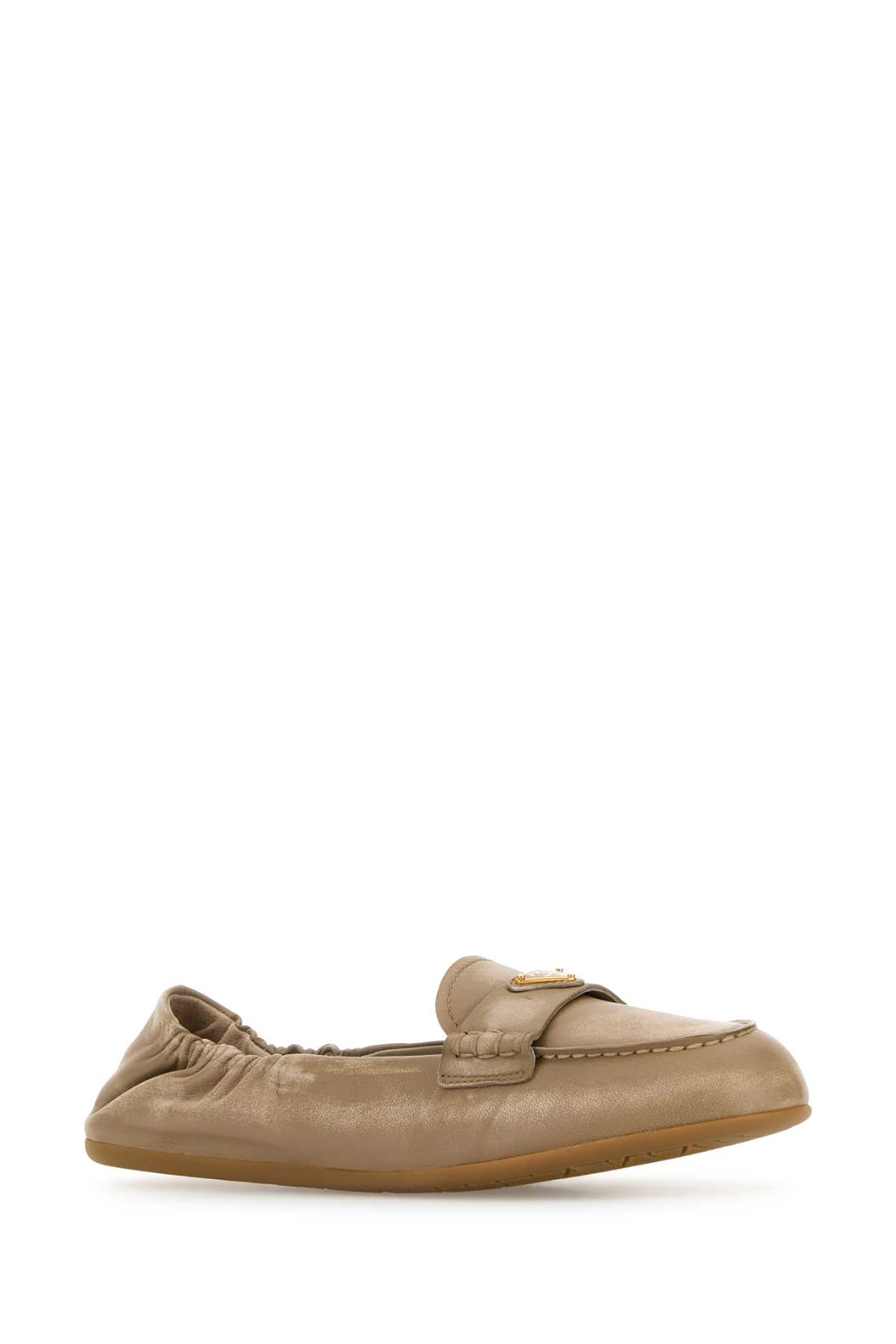 Prada Triangle Logo Suede Loafers