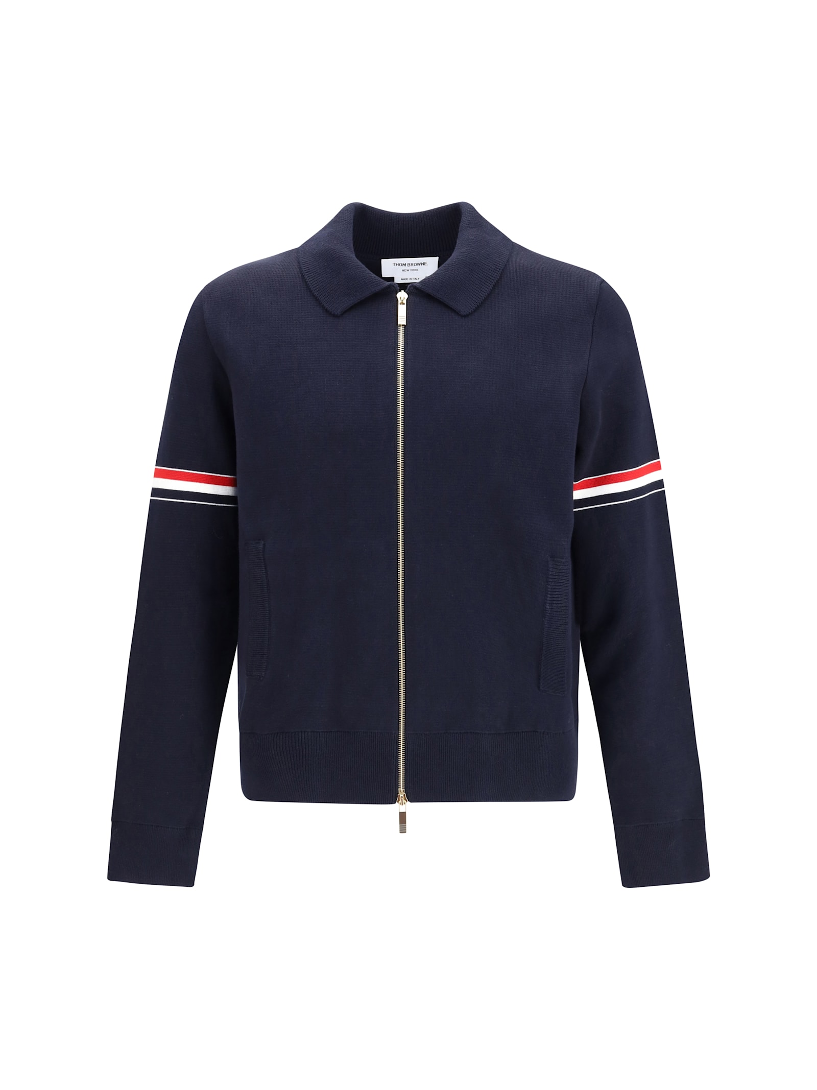 Thom Browne Zip Sweatshirt In Blue