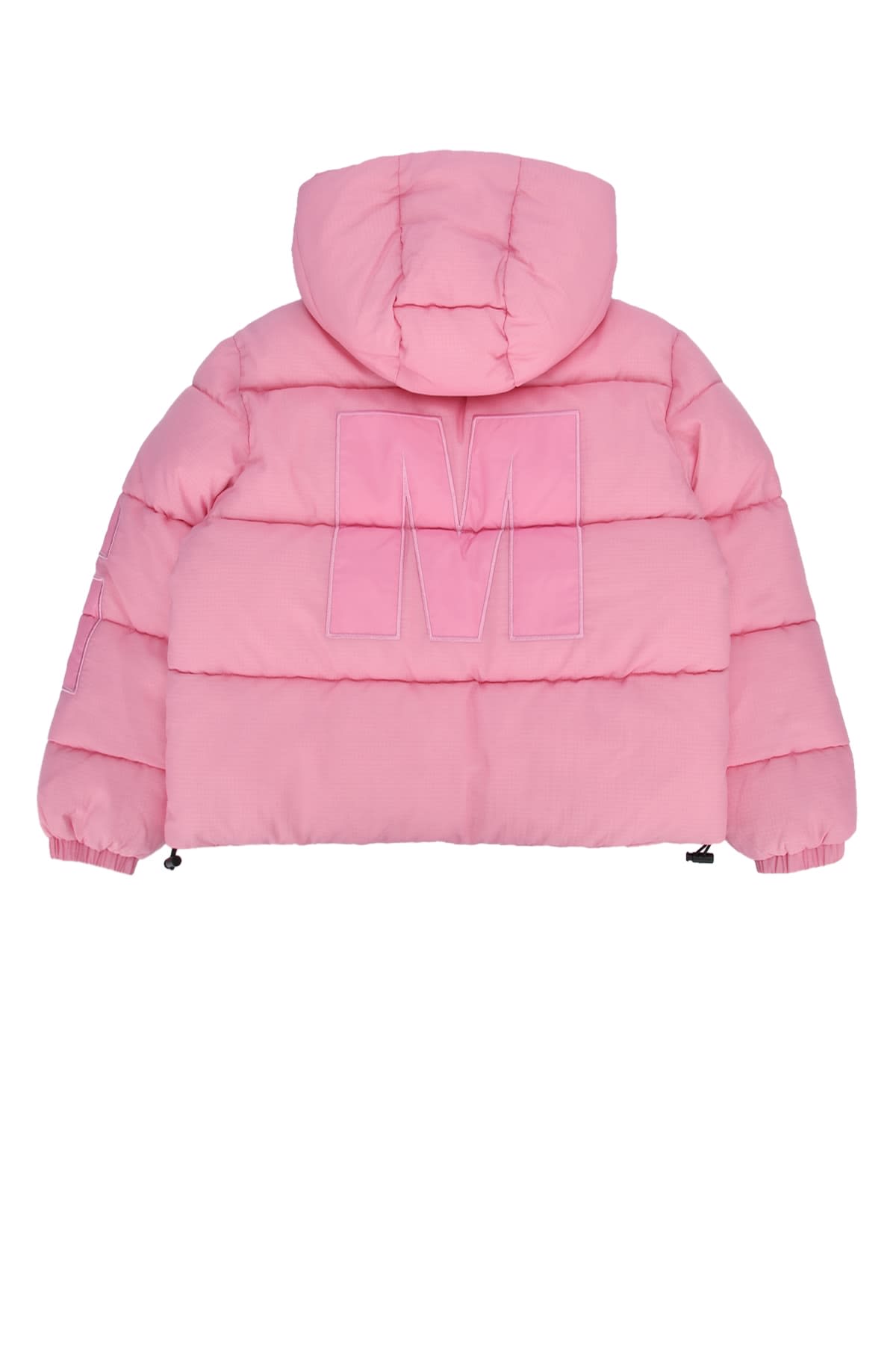 Msgm Ripstop Nylon Puffer Jacket Unisex In Rosa/pink