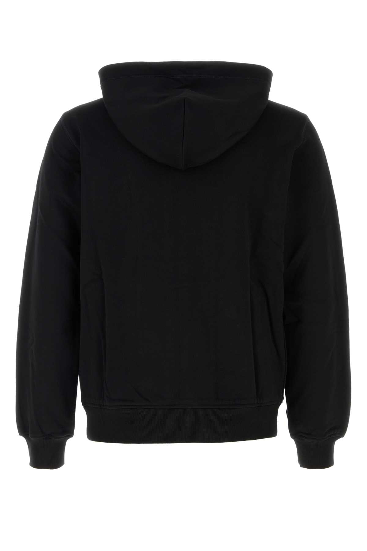 DOLCE & GABBANA BLACK COTTON SWEATSHIRT