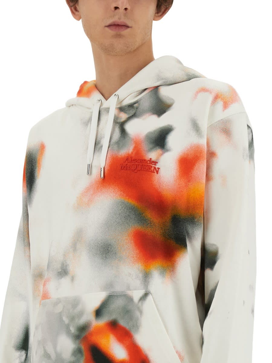 Shop Alexander Mcqueen Obscured Flower Sweatshirt In Multicolour