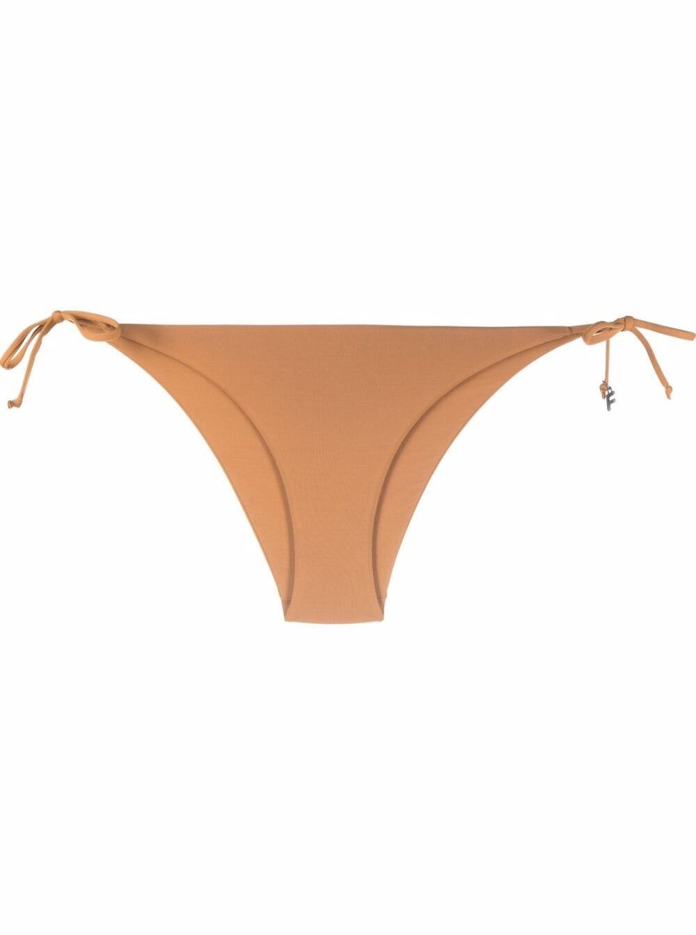 Fisico - Cristina Ferrari Fisico Womans Camel Ribbed Fabric Bikini Bottom