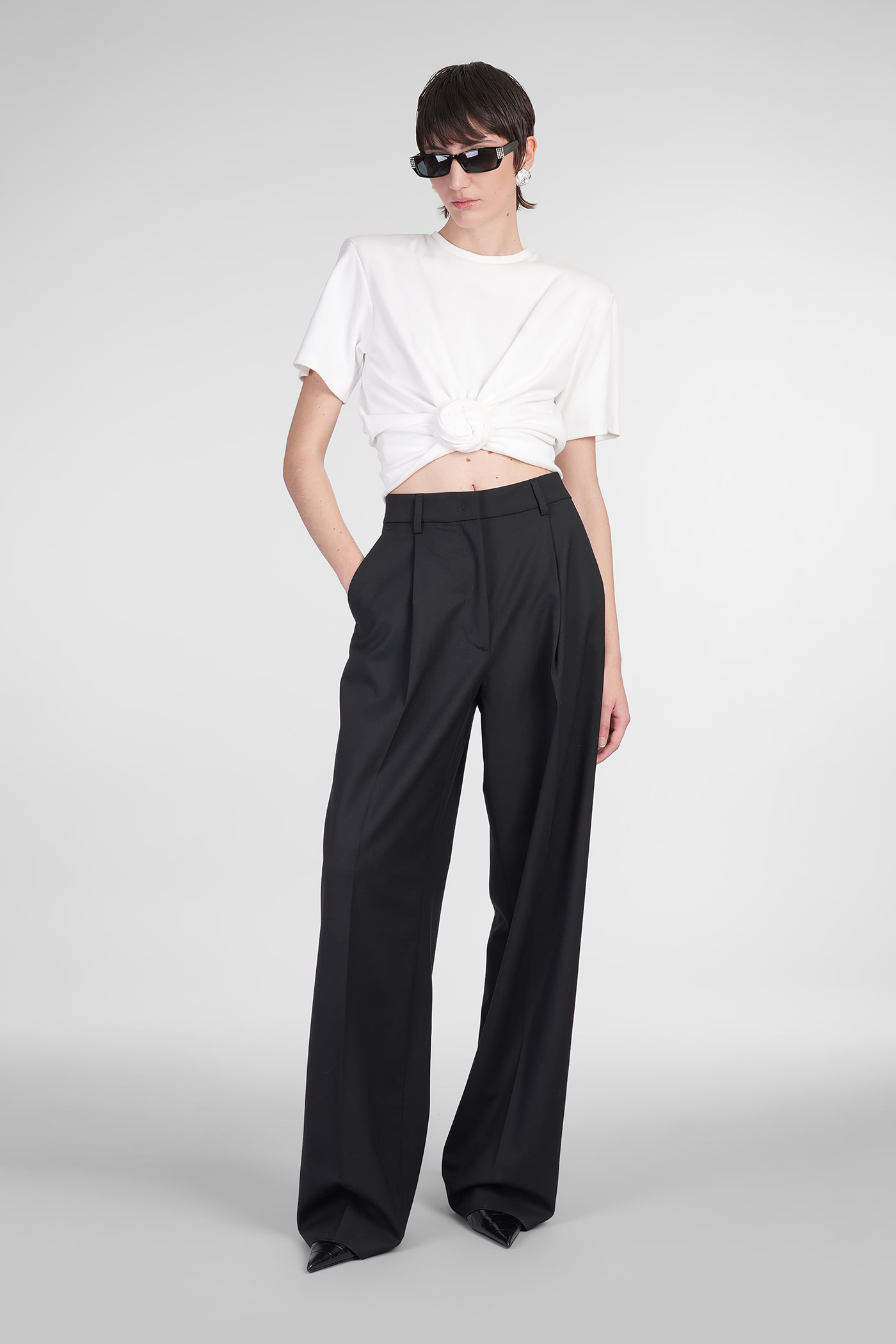 Magda Butrym Tshirt 02 Topwear In Beige Cellulose In White