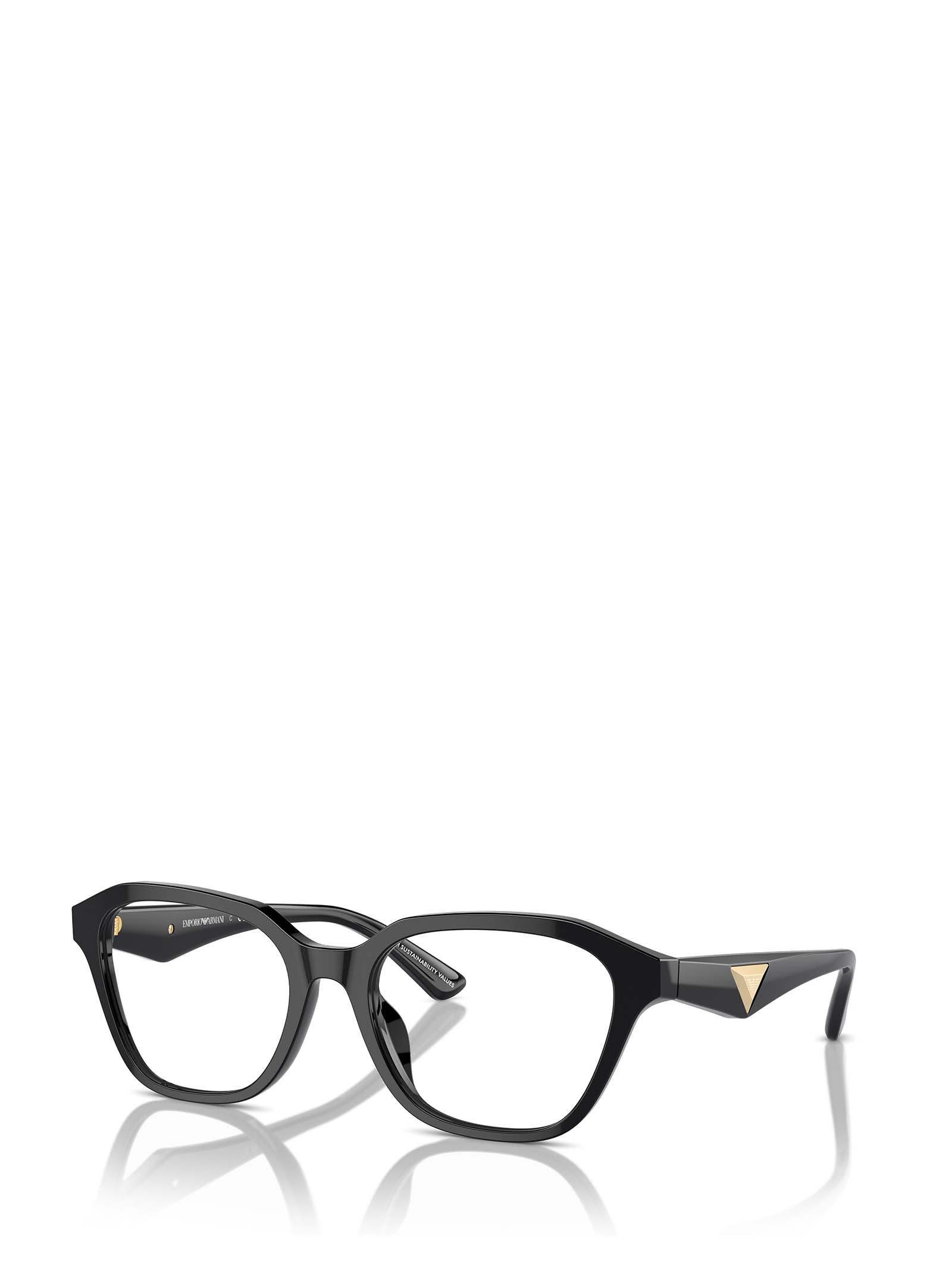 Shop Emporio Armani Ea3235u Shiny Black Glasses