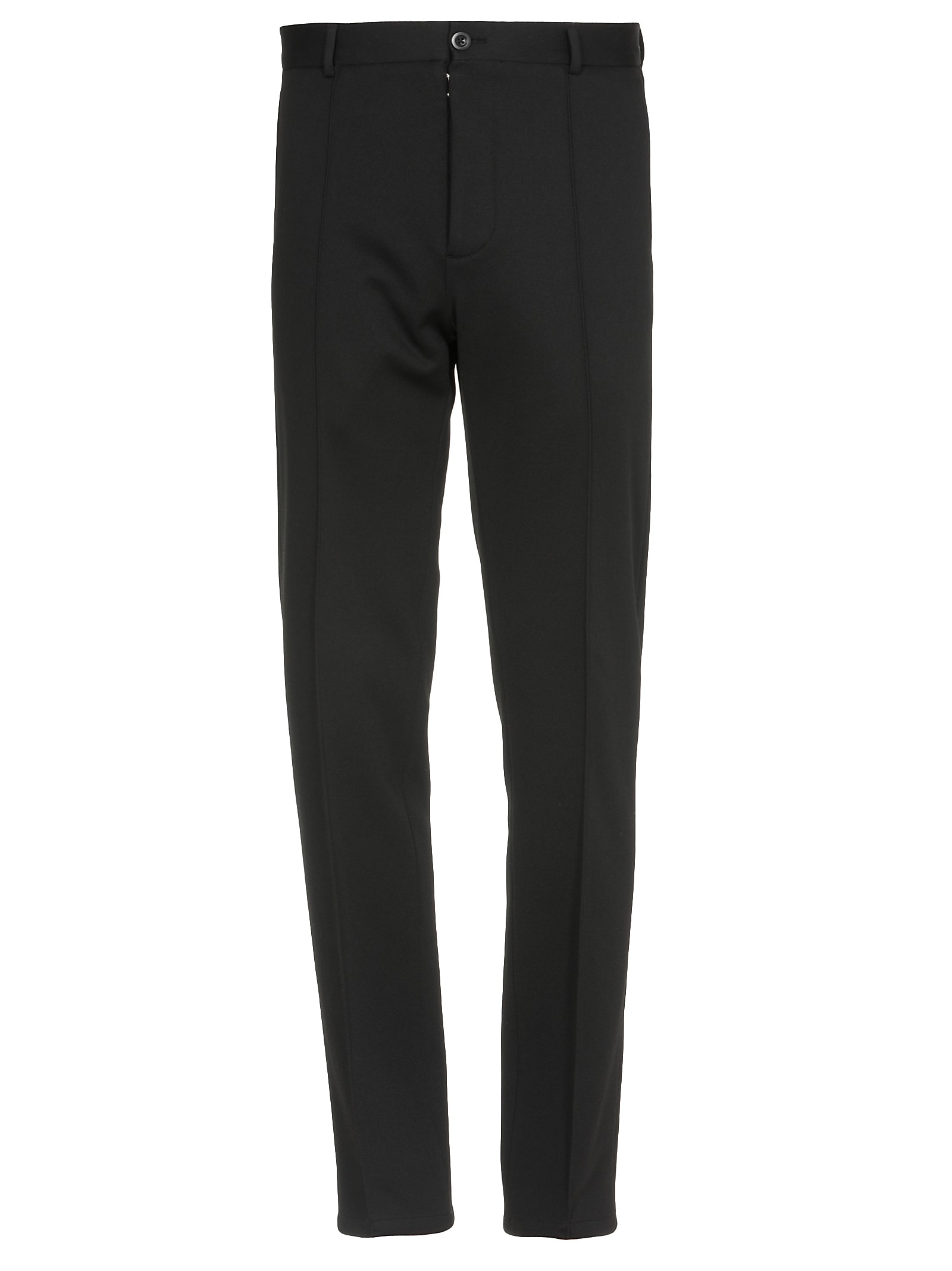 Maison Margiela Plain Color Trousers In Black