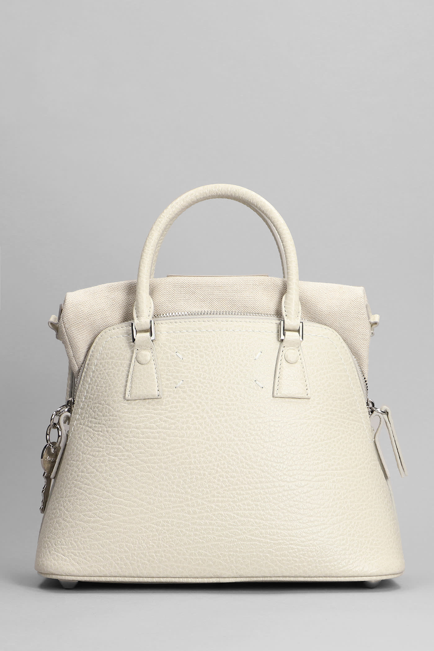 Shop Maison Margiela Shoulder Bag In White Leather