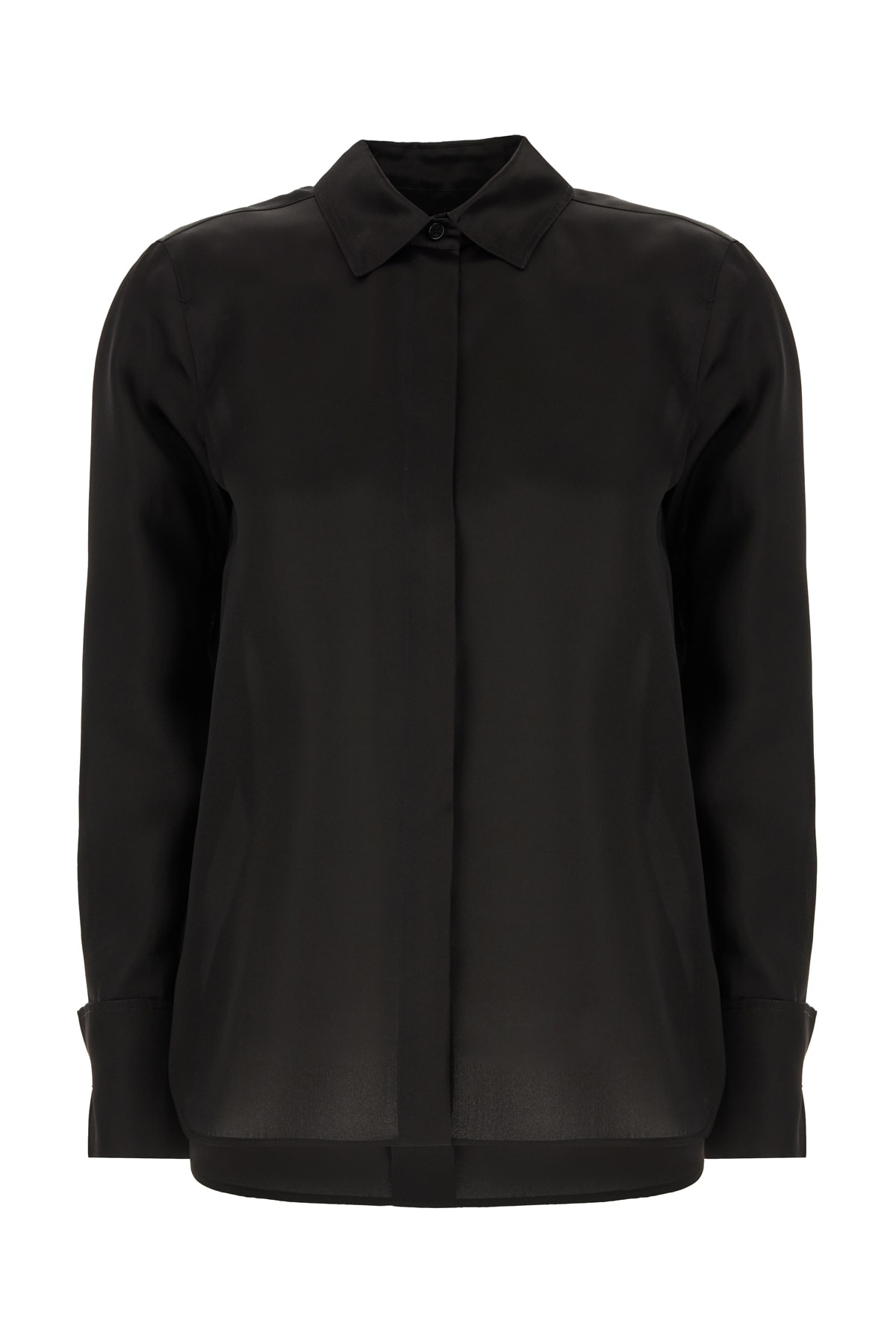 Max Mara Nola Silk Shirt Collared Neck In 003