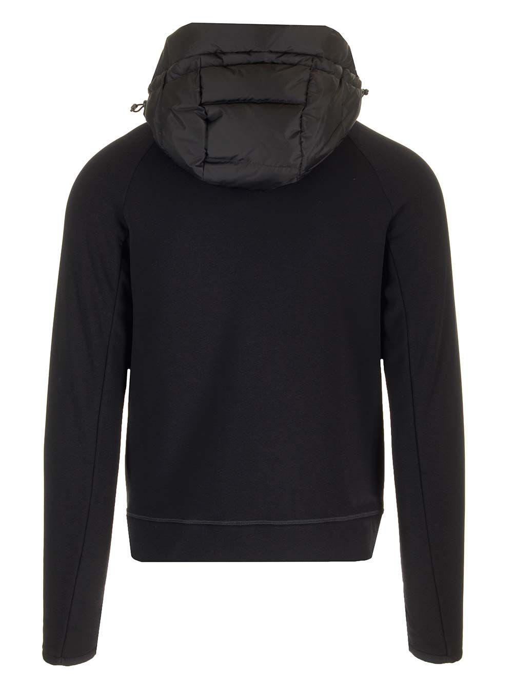 Shop Moncler Padded Sweatshirt With Zip In Black