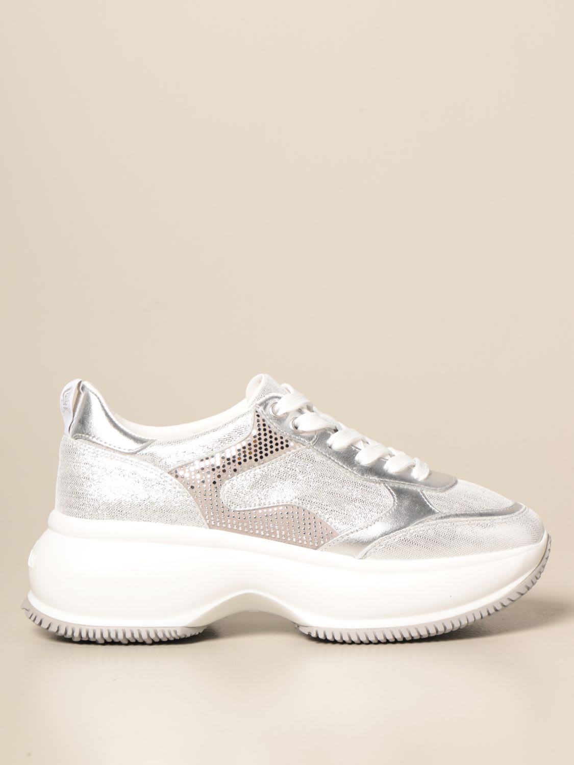 Hogan Sneakers Maxi I Active Hogan Sneakers In Laminated Leather And Degradé Fabric