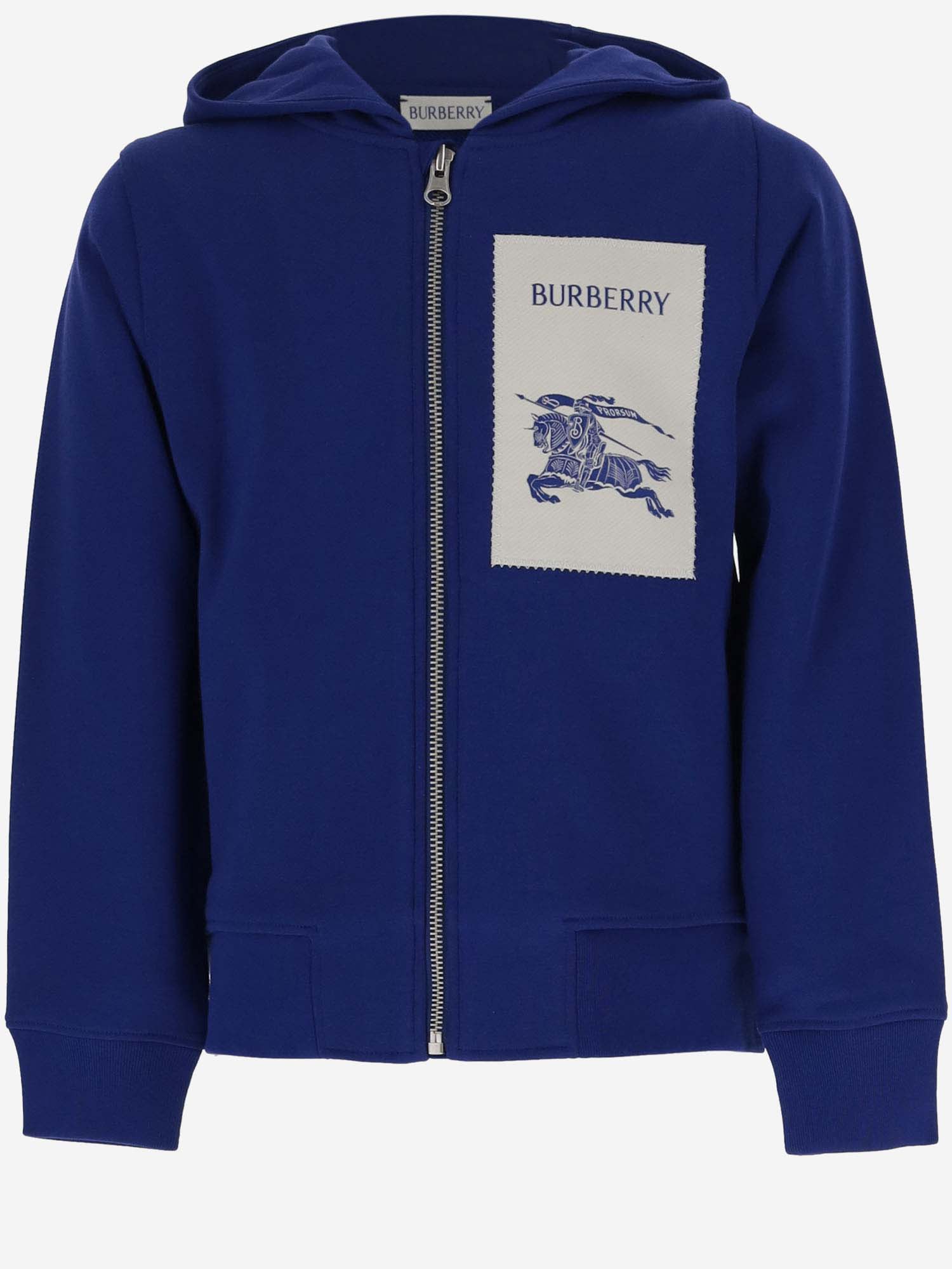 Burberry Kids' Cotton Logo Sweatshirt In Blue