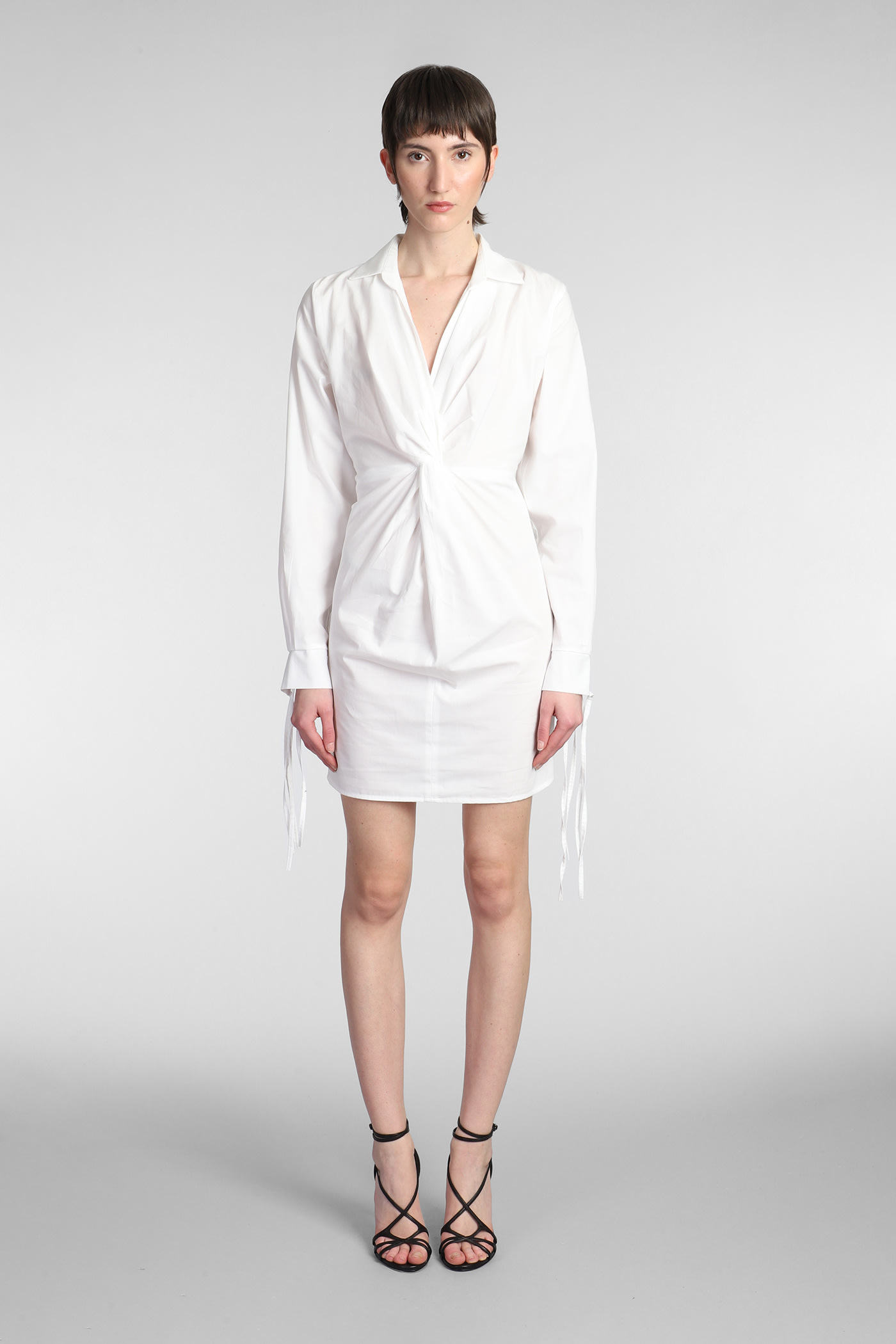 ANDREĀDAMO Dress In White Cotton