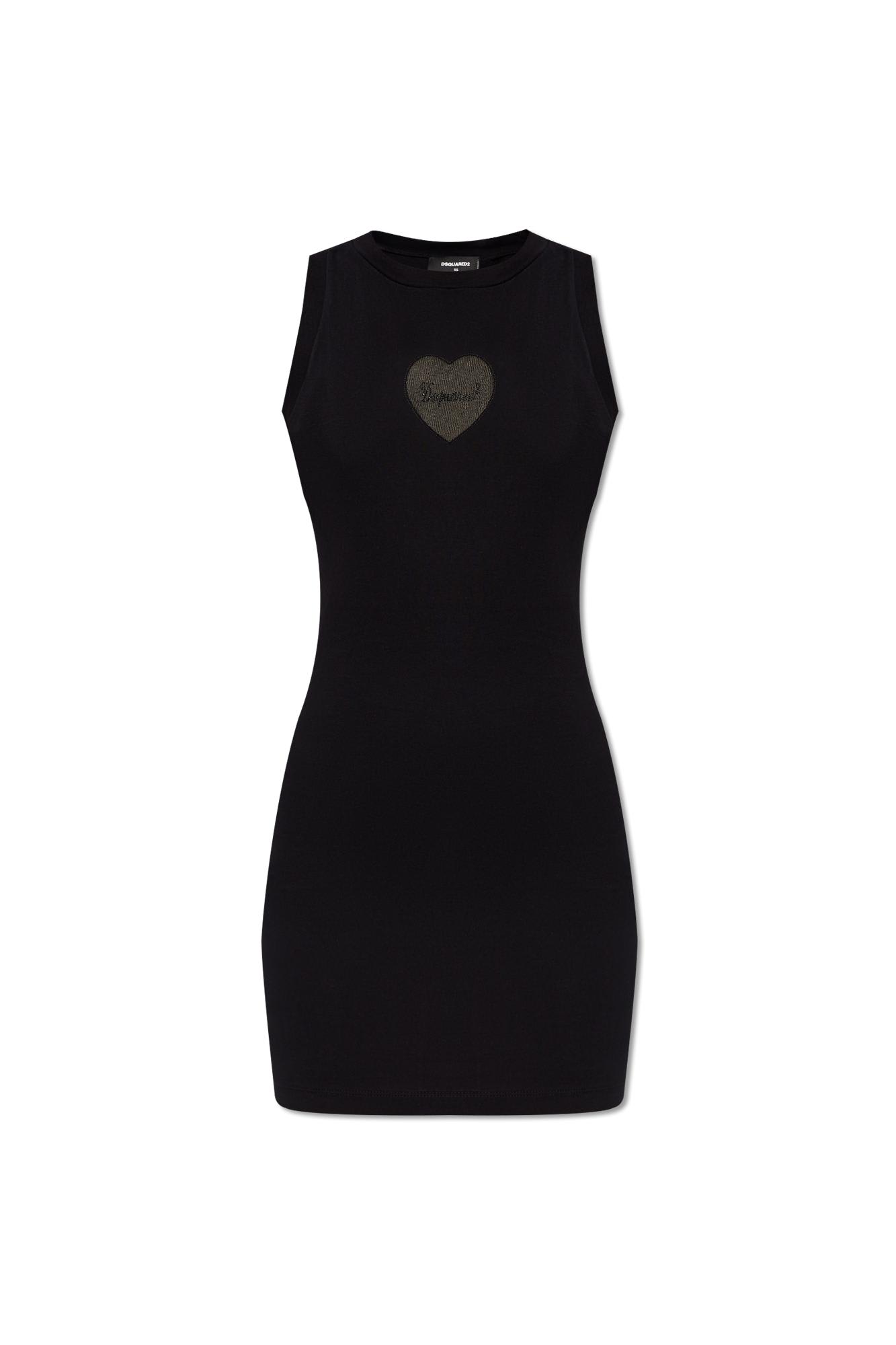 Shop Dsquared2 Dress With Logo In Nero