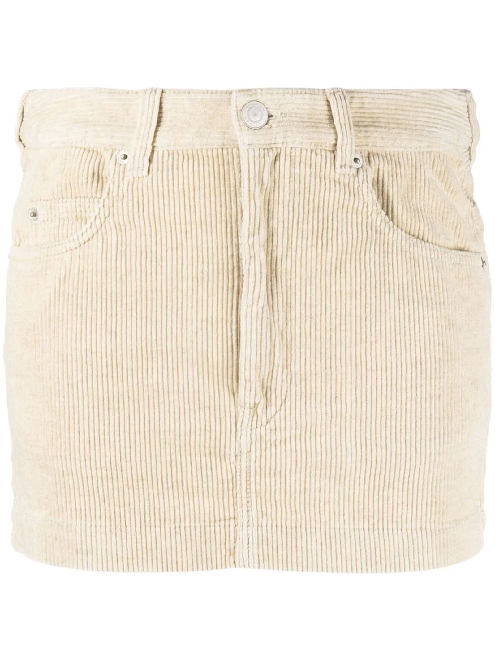 Isabel Marant Étoile Rania Corduroy Miniskirt In Be Beige