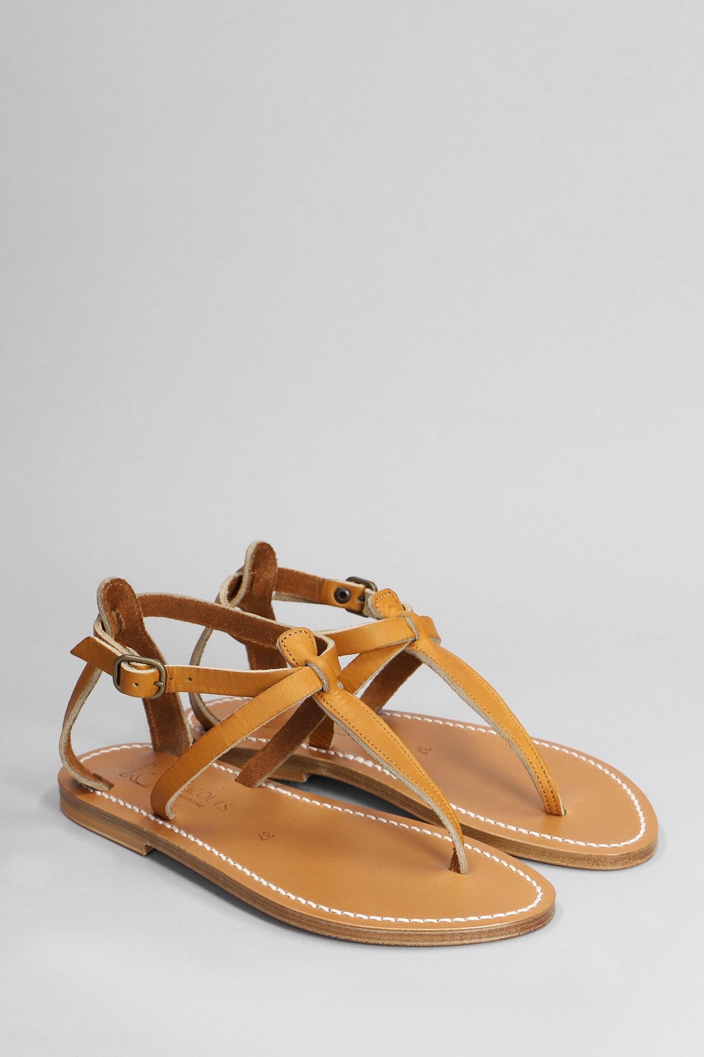 Shop Kjacques Buffon F Flats In Leather Color Leather