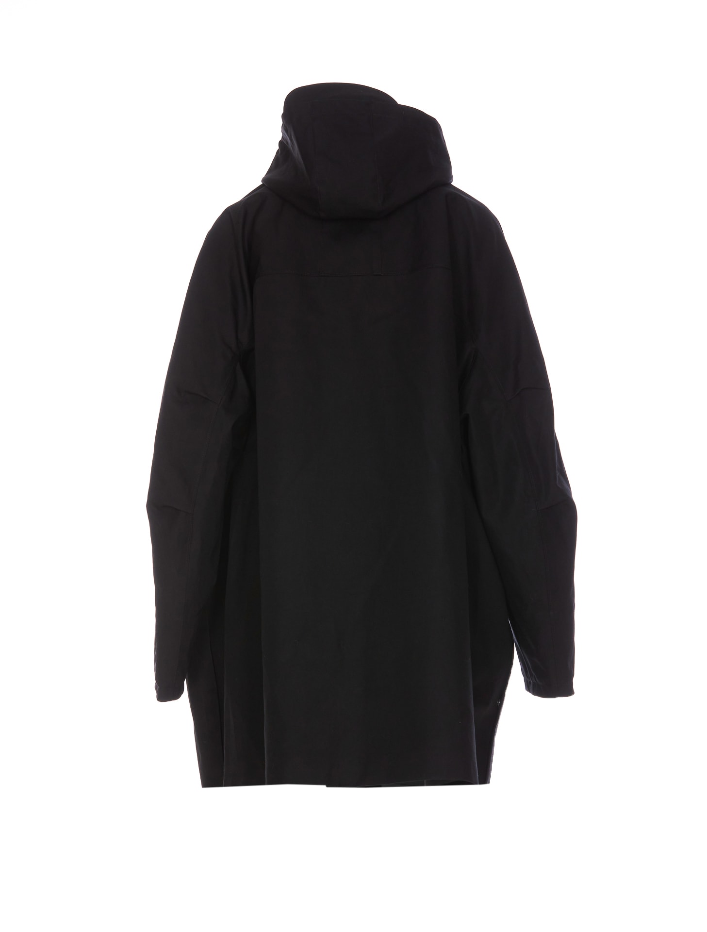 Shop Lemaire Hooded Raincoat In Black