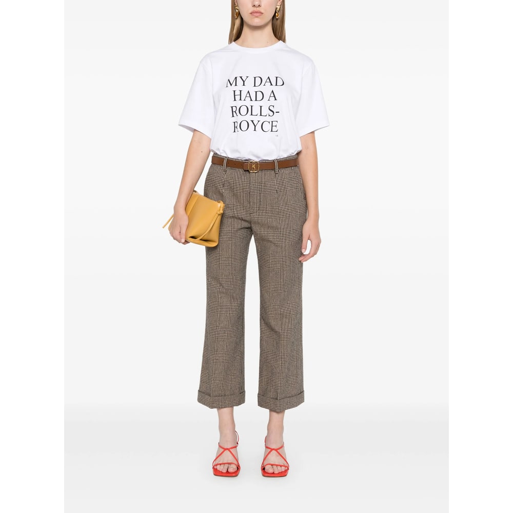 Victoria Beckham Womens White My Dad Had A Rolls-royce Cotton-jersey T-shirt Xl