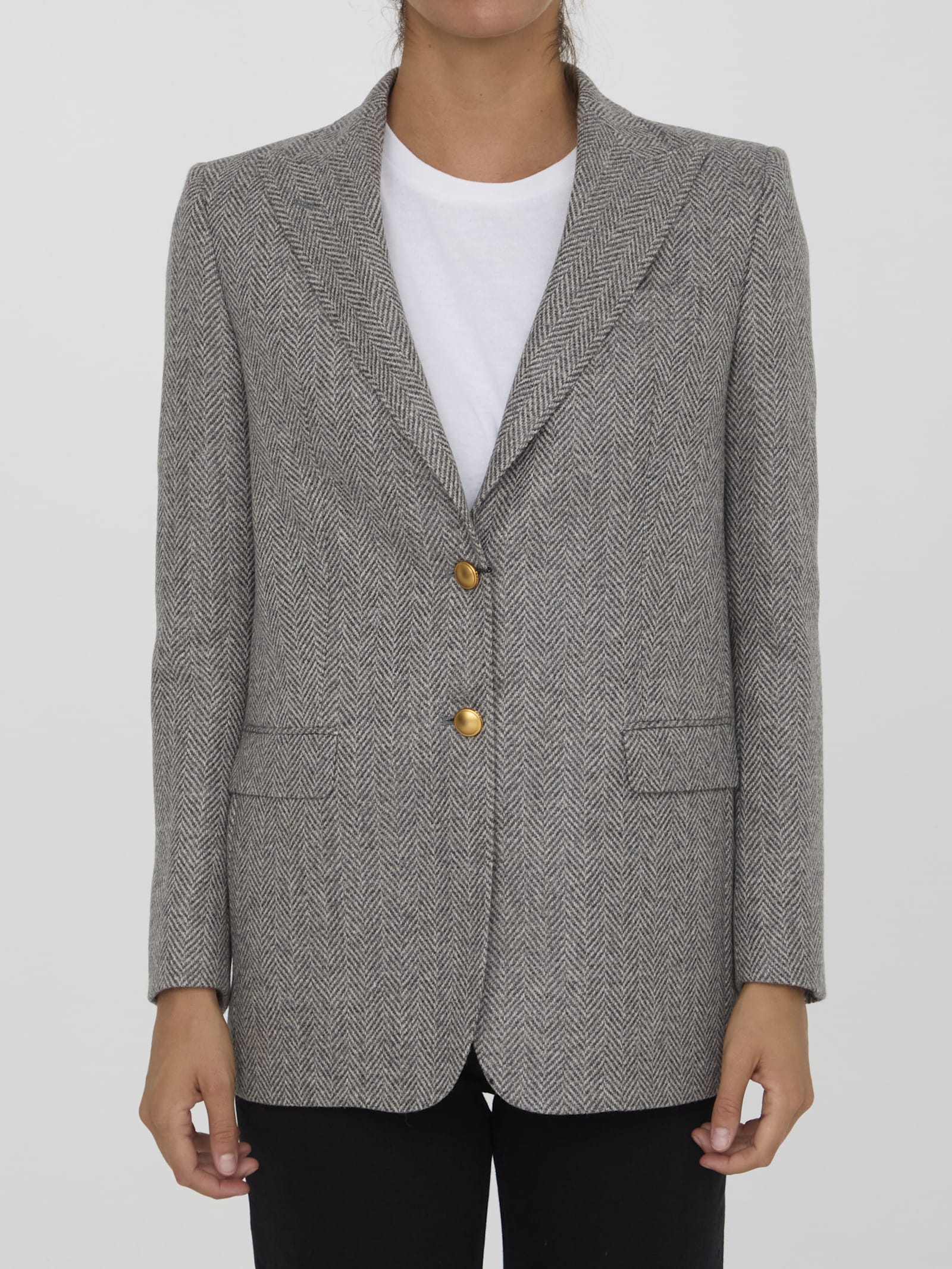 Shop Tagliatore Berta Jacket In Grey