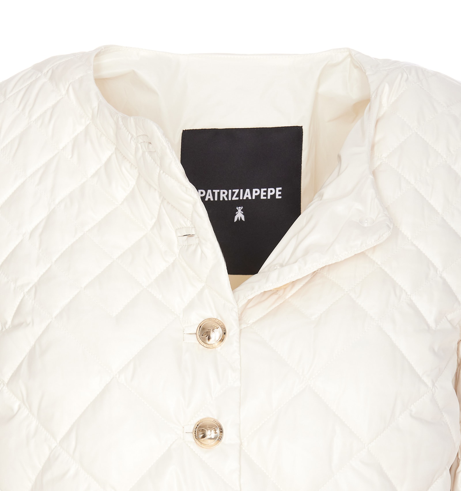 Shop Patrizia Pepe Light Down Jacket In White