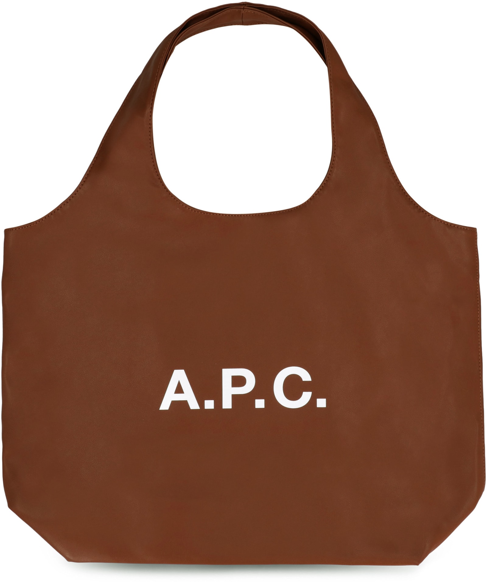 Shop Apc Vegan Leather Tote In Beige