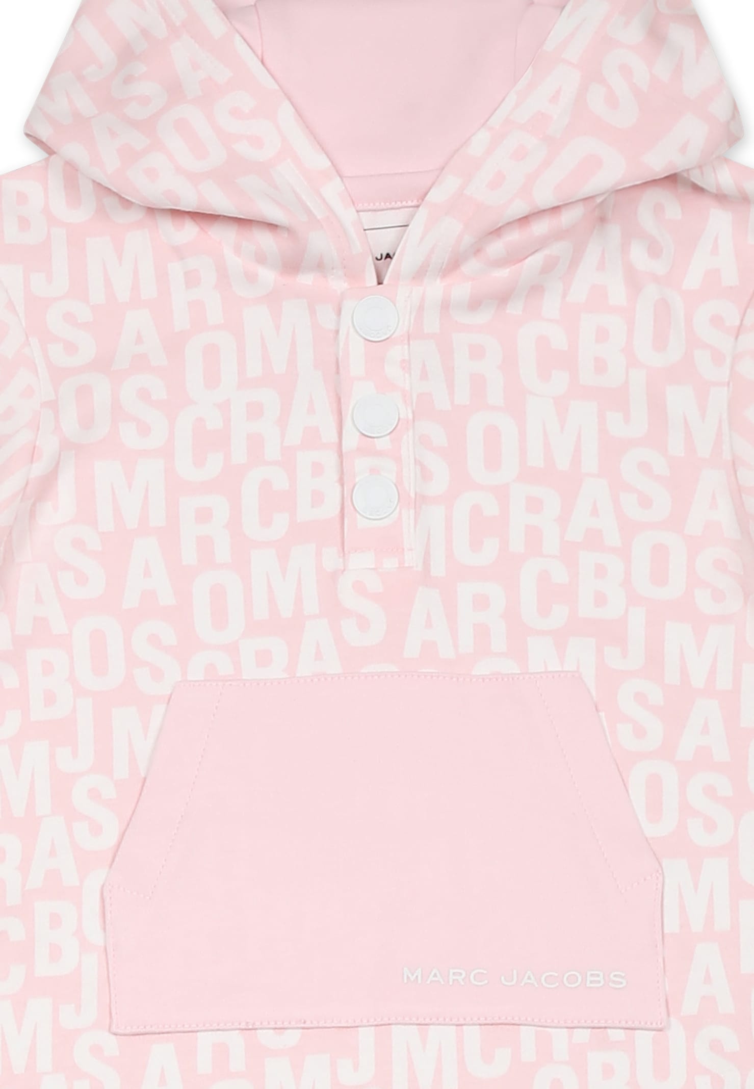 Marc Jacobs Pink Suit For Baby Girl With Logo In Pink
