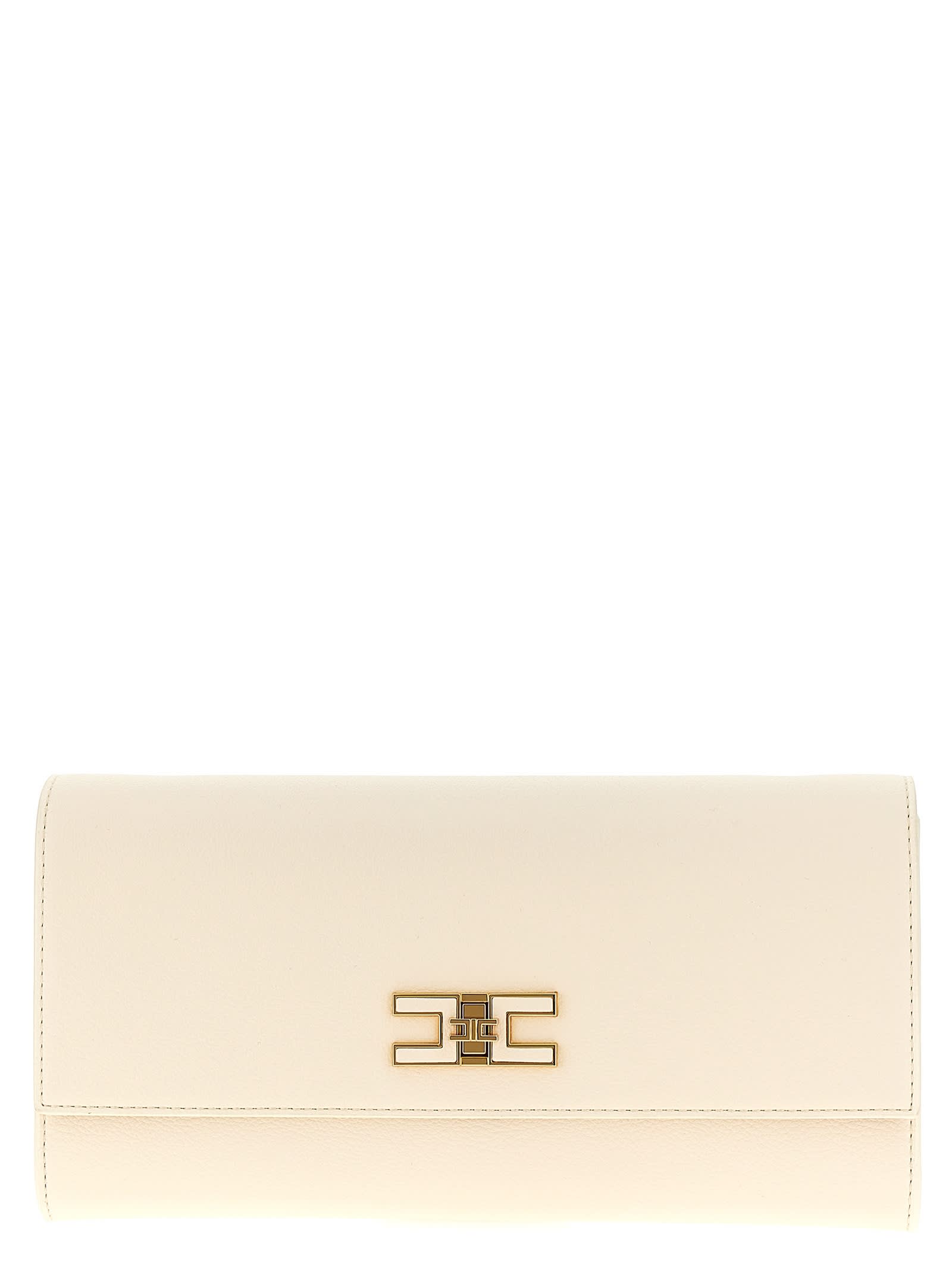 ELISABETTA FRANCHI LOGO CLUTCH BAG