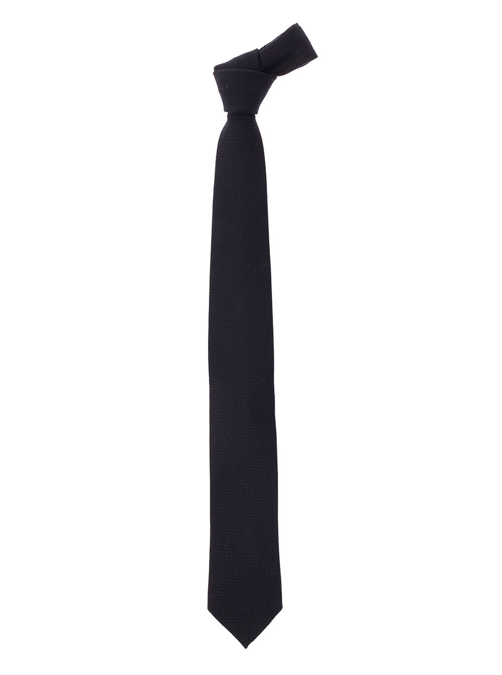 Blue Arrow Tie In Knit Lardini Uomo
