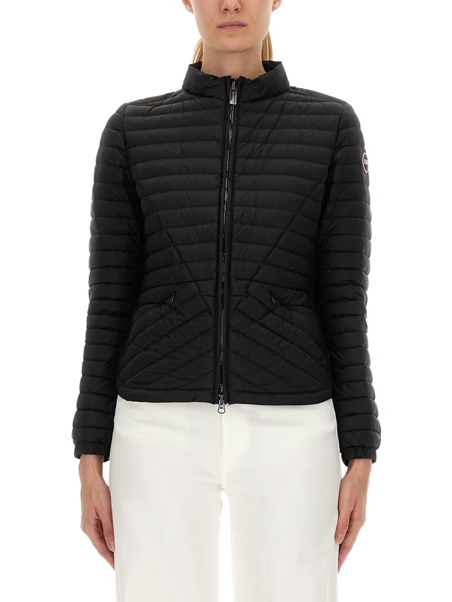 Colmar Down Jacket With Knitted Cuffs In Black