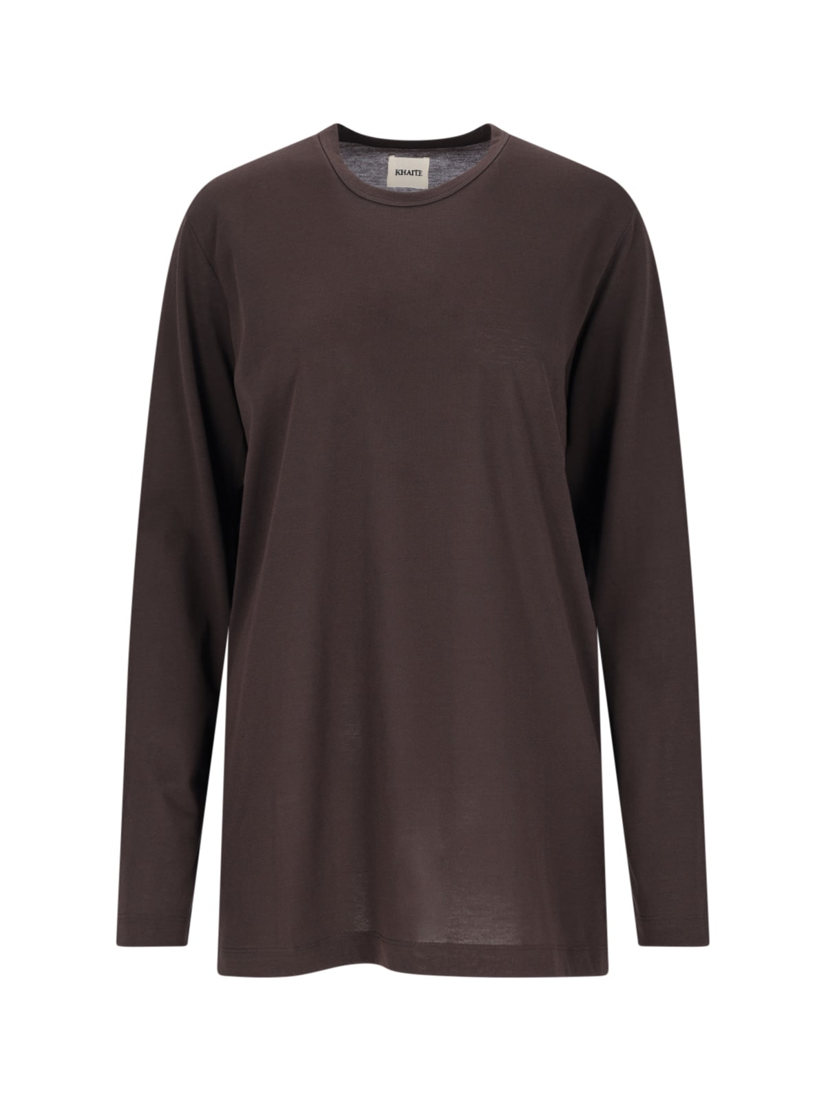 Shop Khaite Morton Jersey T-shirt In Brown