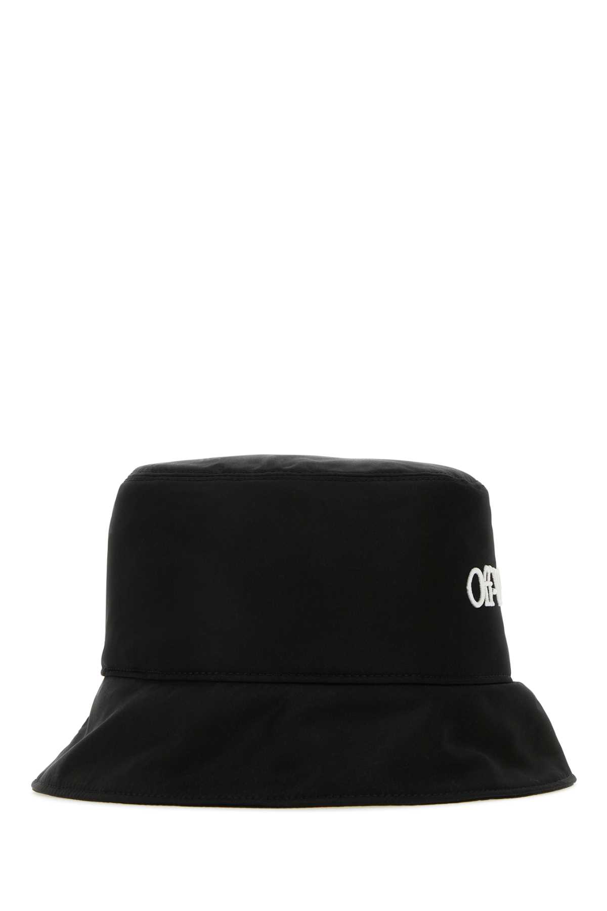 Shop Off-white Black Polyester Bucket Hat In Blackwhite