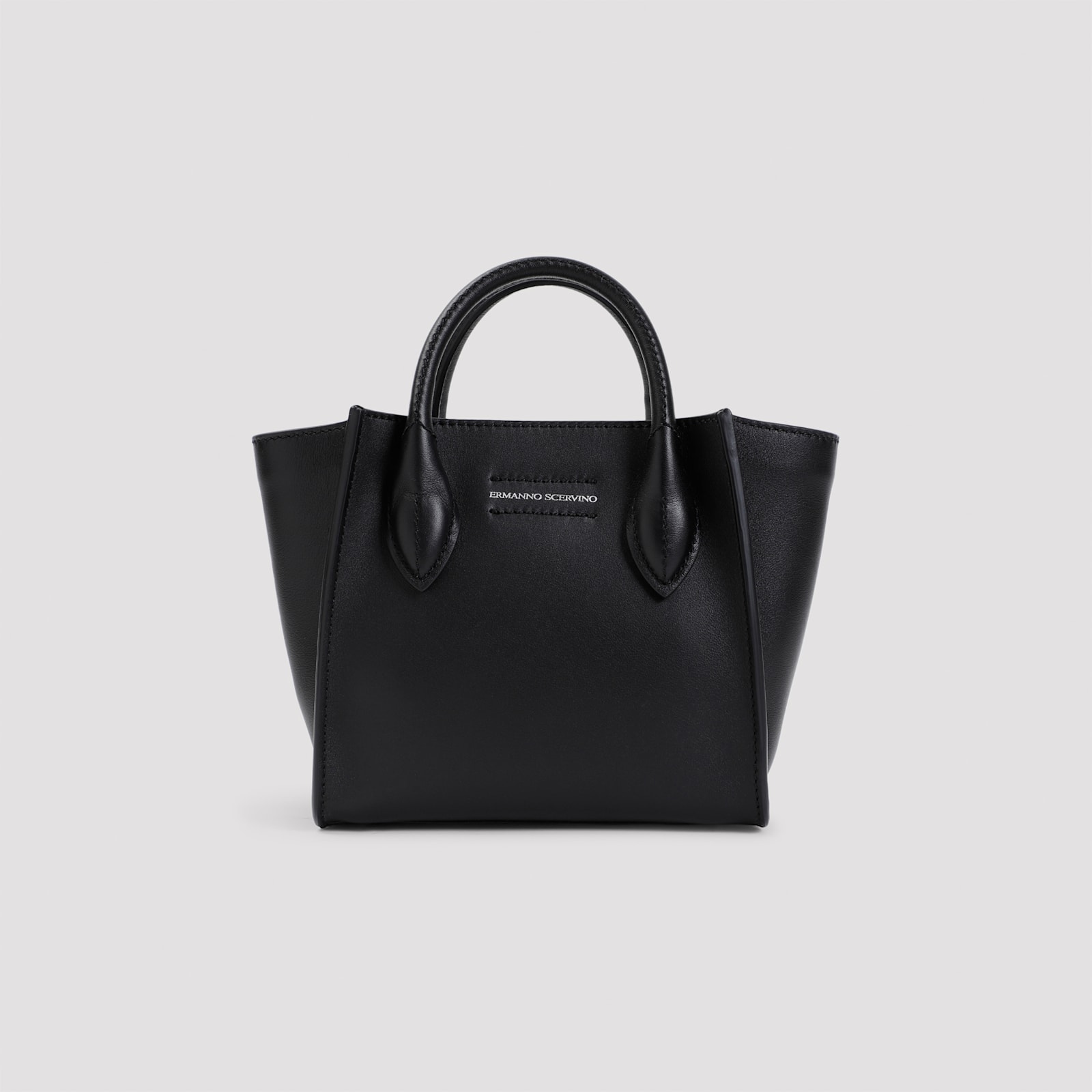 Shop Ermanno Scervino Mini Shopping Handbag In Black