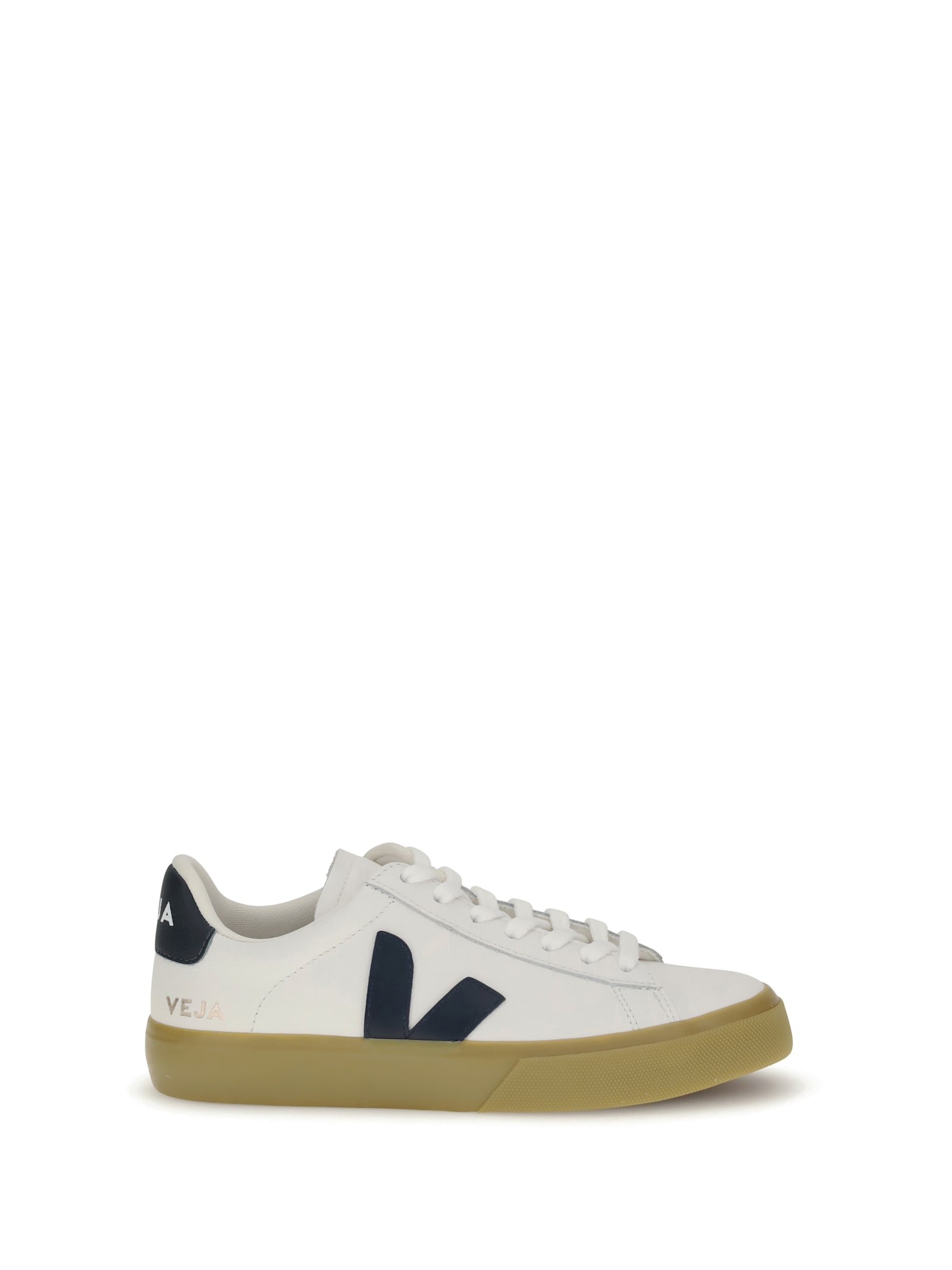 Veja Campo Leather White Nautico Natural Trainers In White