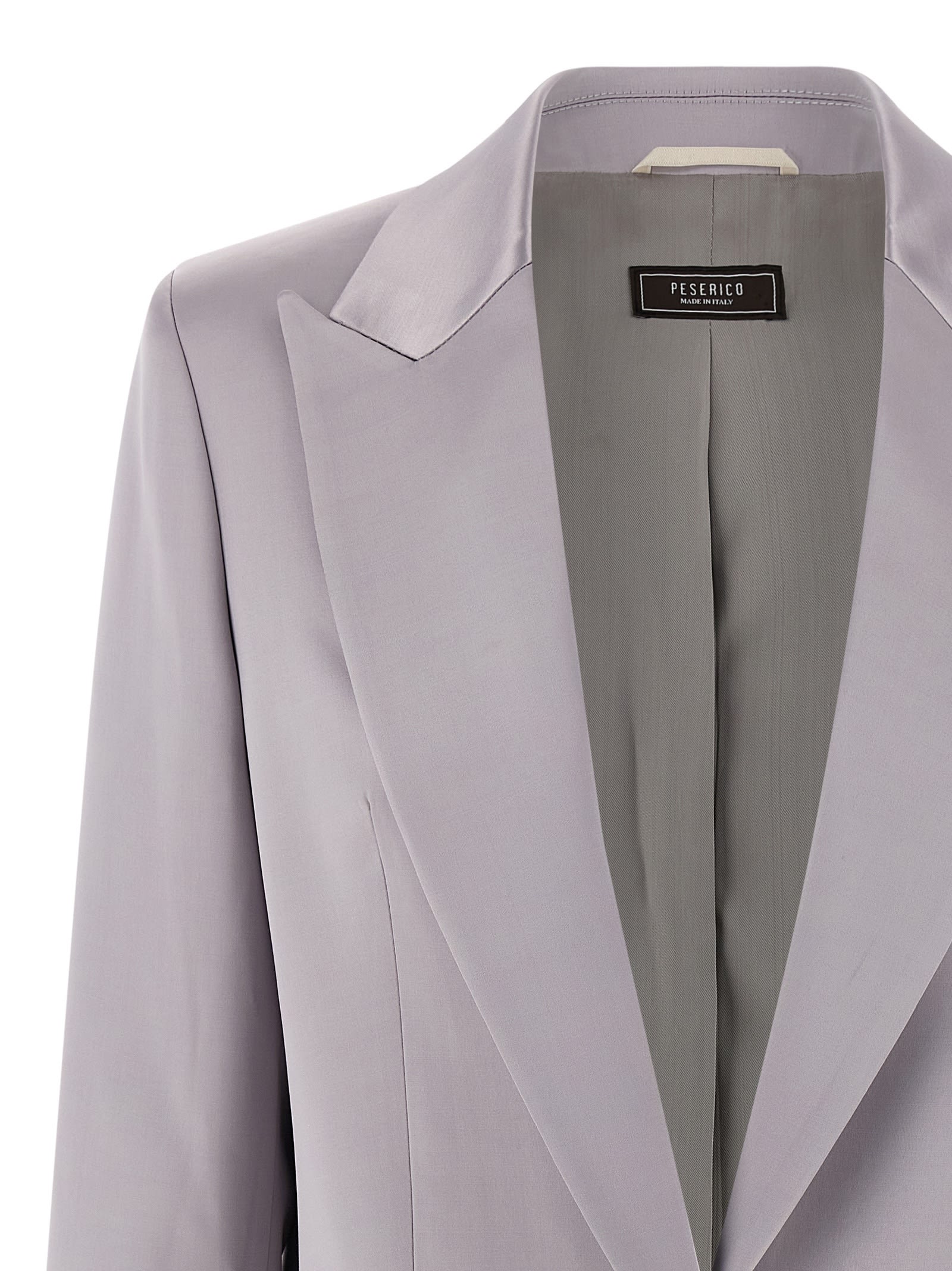 Peserico Lace-up Dress Coat In Gray