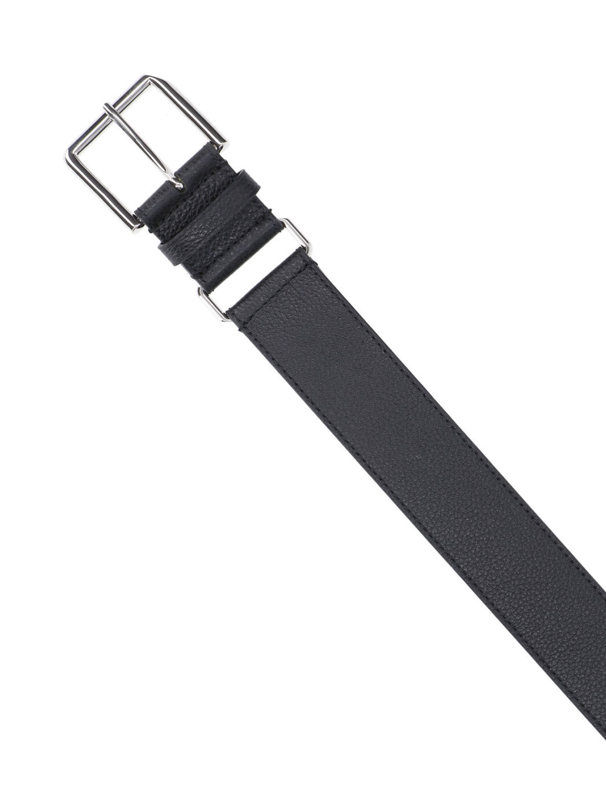 Givenchy Hammered Leather Belt In Black
